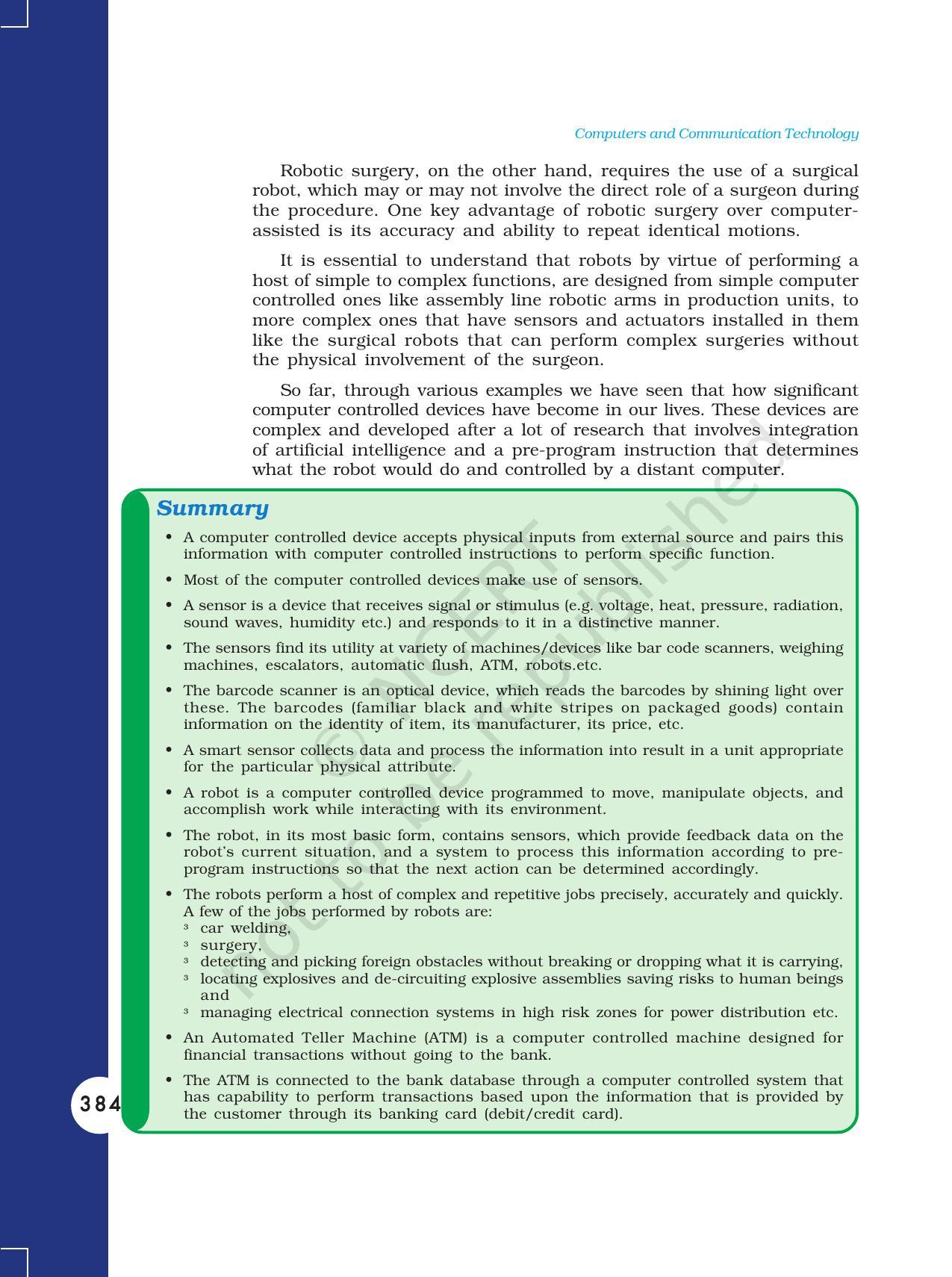 NCERT Book for Class 11 Computers Chapter 14 Computer-Controlled Devices - Page 9