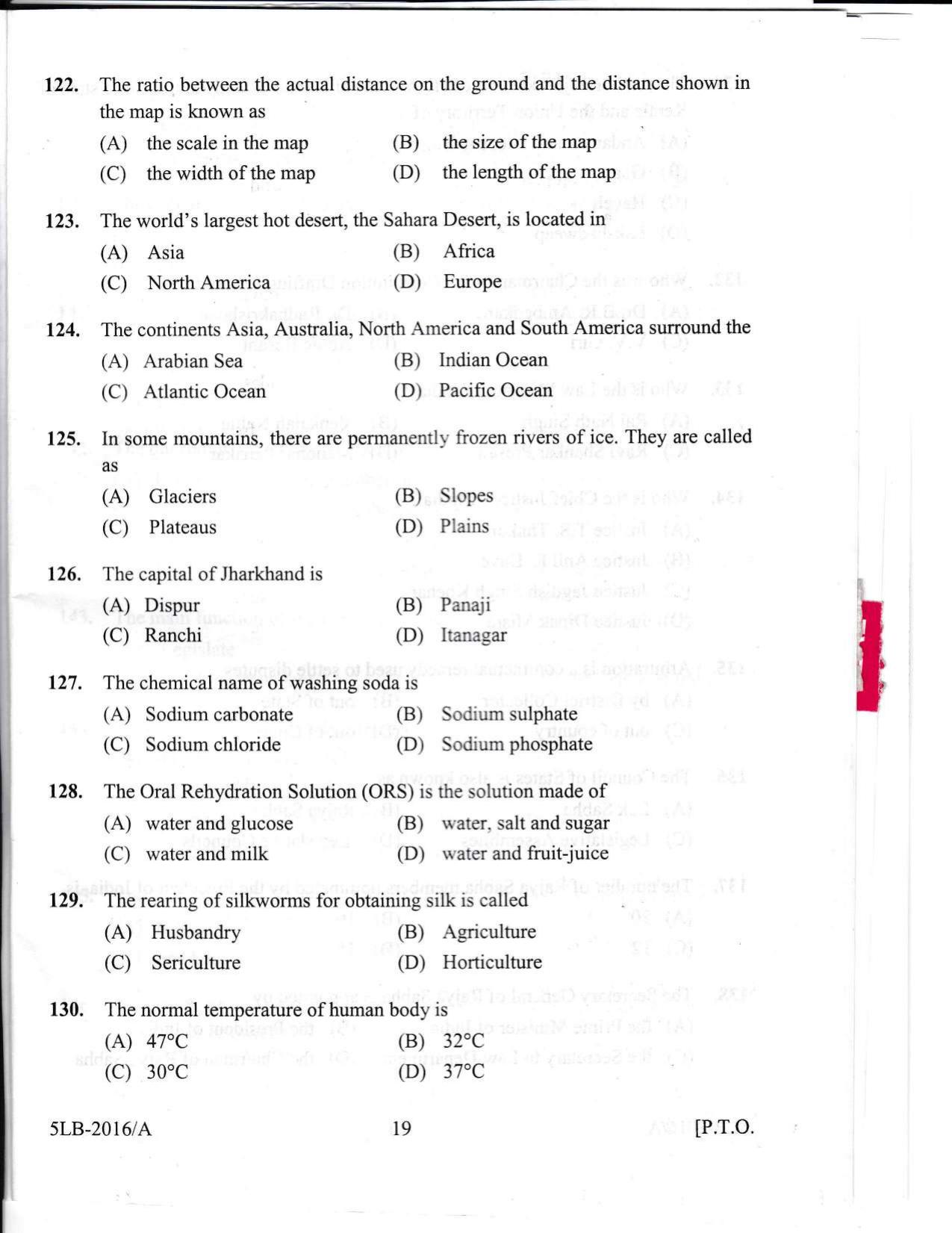 KLEE 5 Year LLB Exam 2016 Question Paper - Page 19