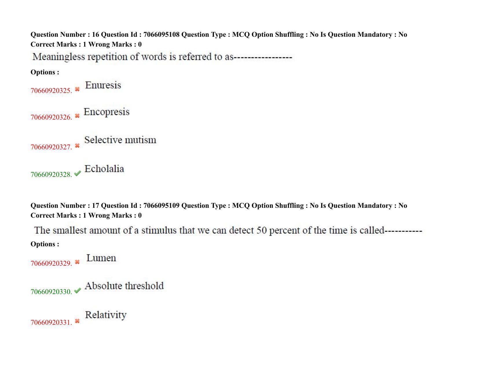 TS CPGET 2020 PGD in Psychological Counselling (Shift 3) Question Paper with Answer Key - Page 11