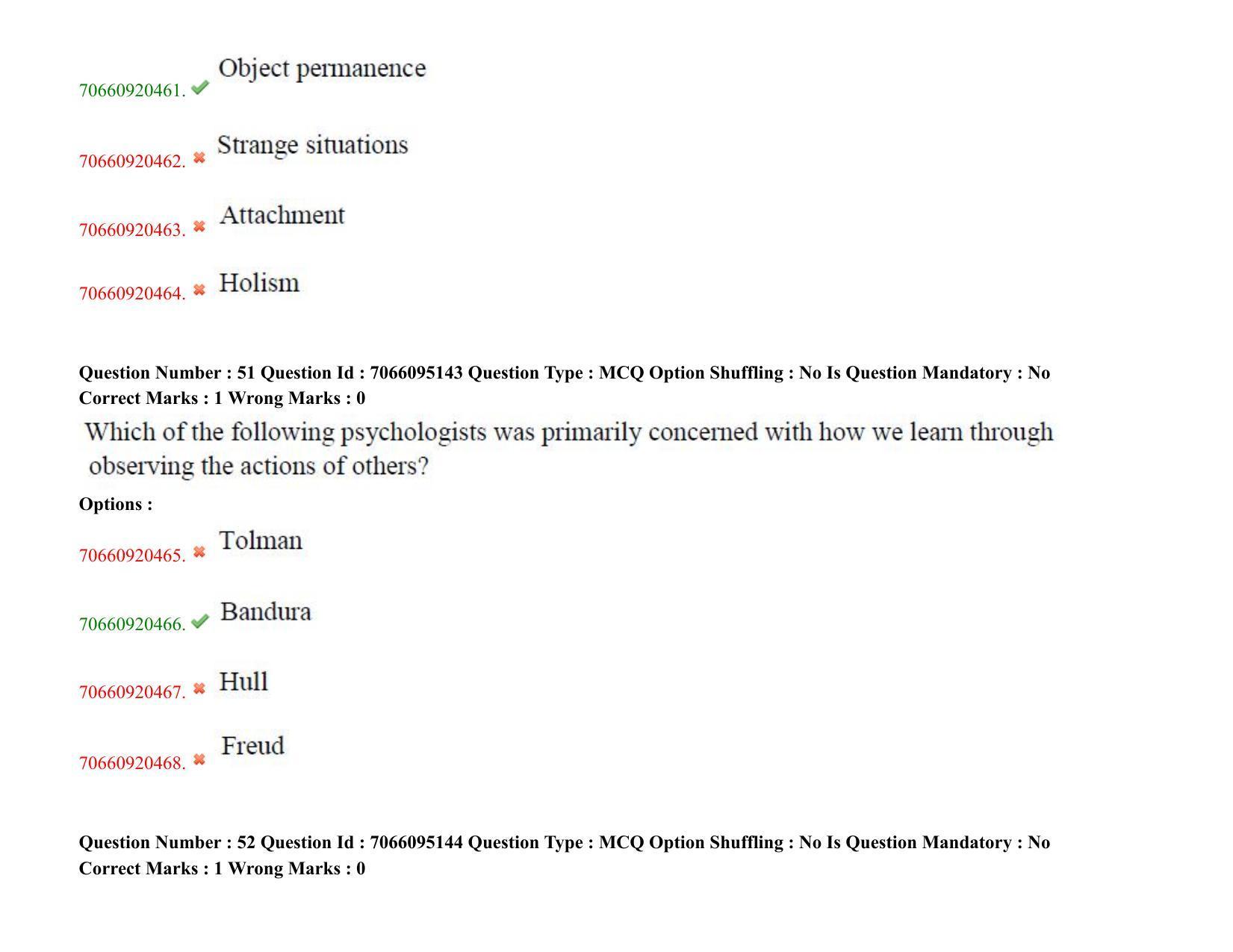 TS CPGET 2020 PGD in Psychological Counselling (Shift 3) Question Paper with Answer Key - Page 30