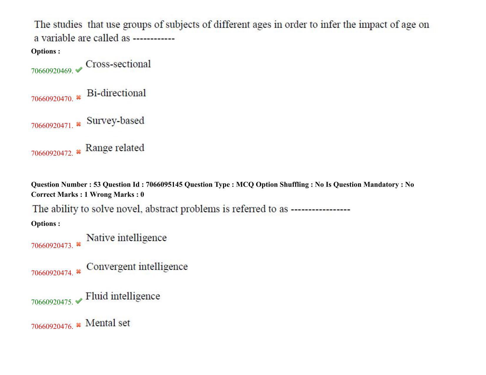 TS CPGET 2020 PGD in Psychological Counselling (Shift 3) Question Paper with Answer Key - Page 31