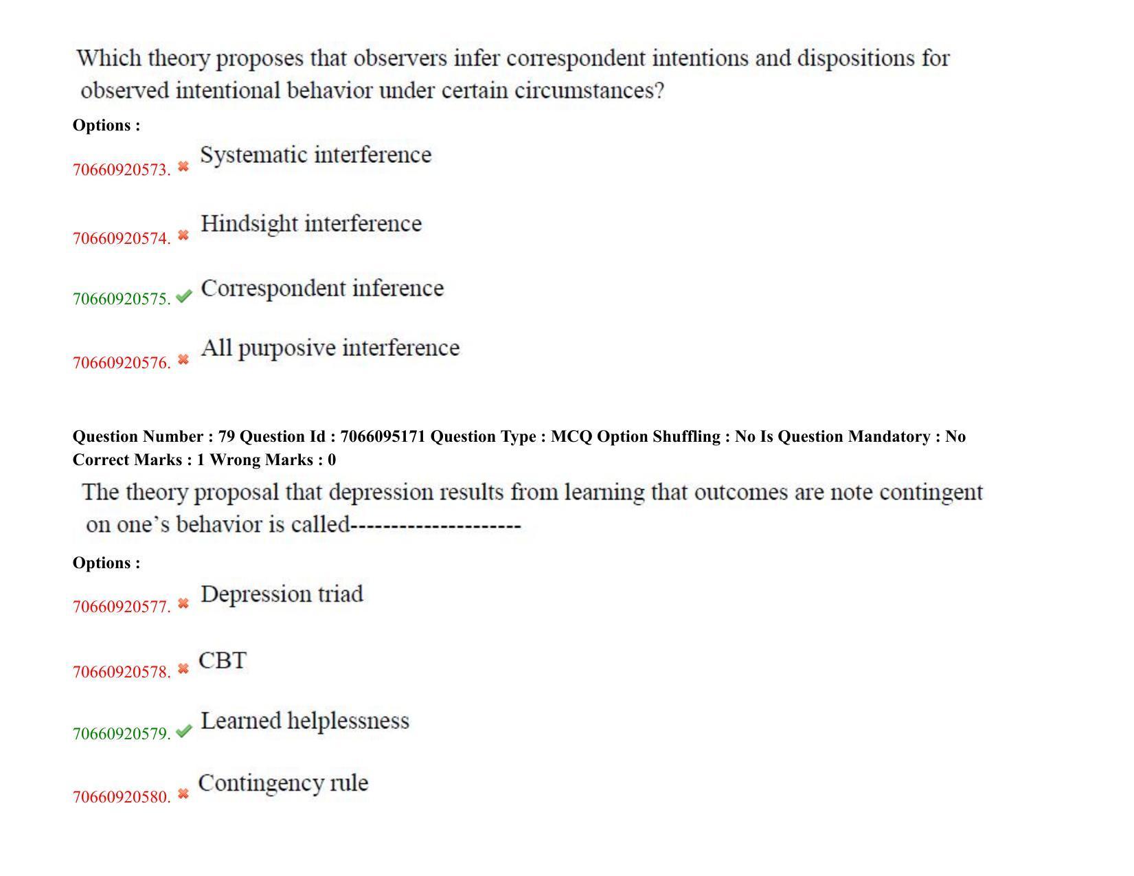 TS CPGET 2020 PGD in Psychological Counselling (Shift 3) Question Paper with Answer Key - Page 45