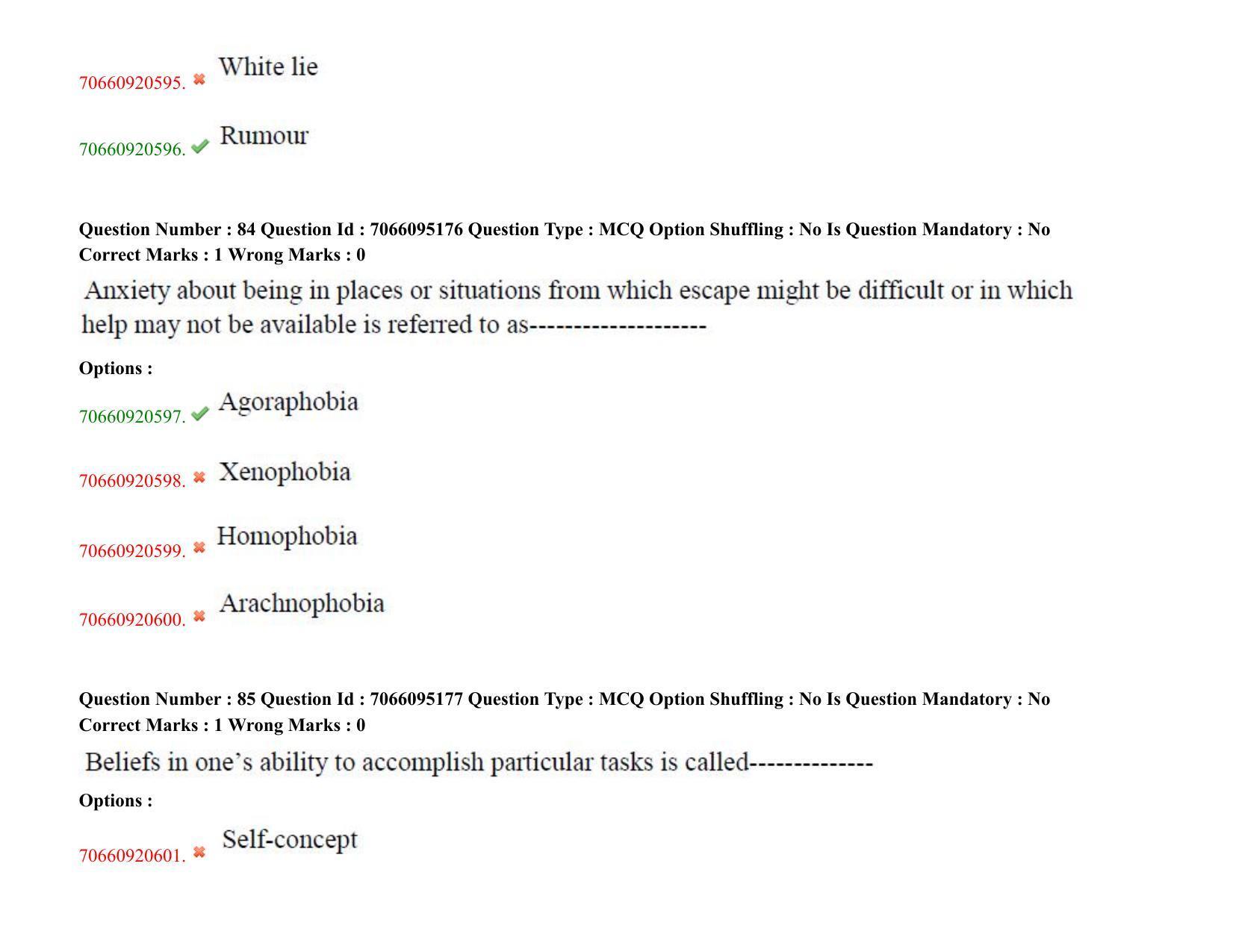 TS CPGET 2020 PGD in Psychological Counselling (Shift 3) Question Paper with Answer Key - Page 48