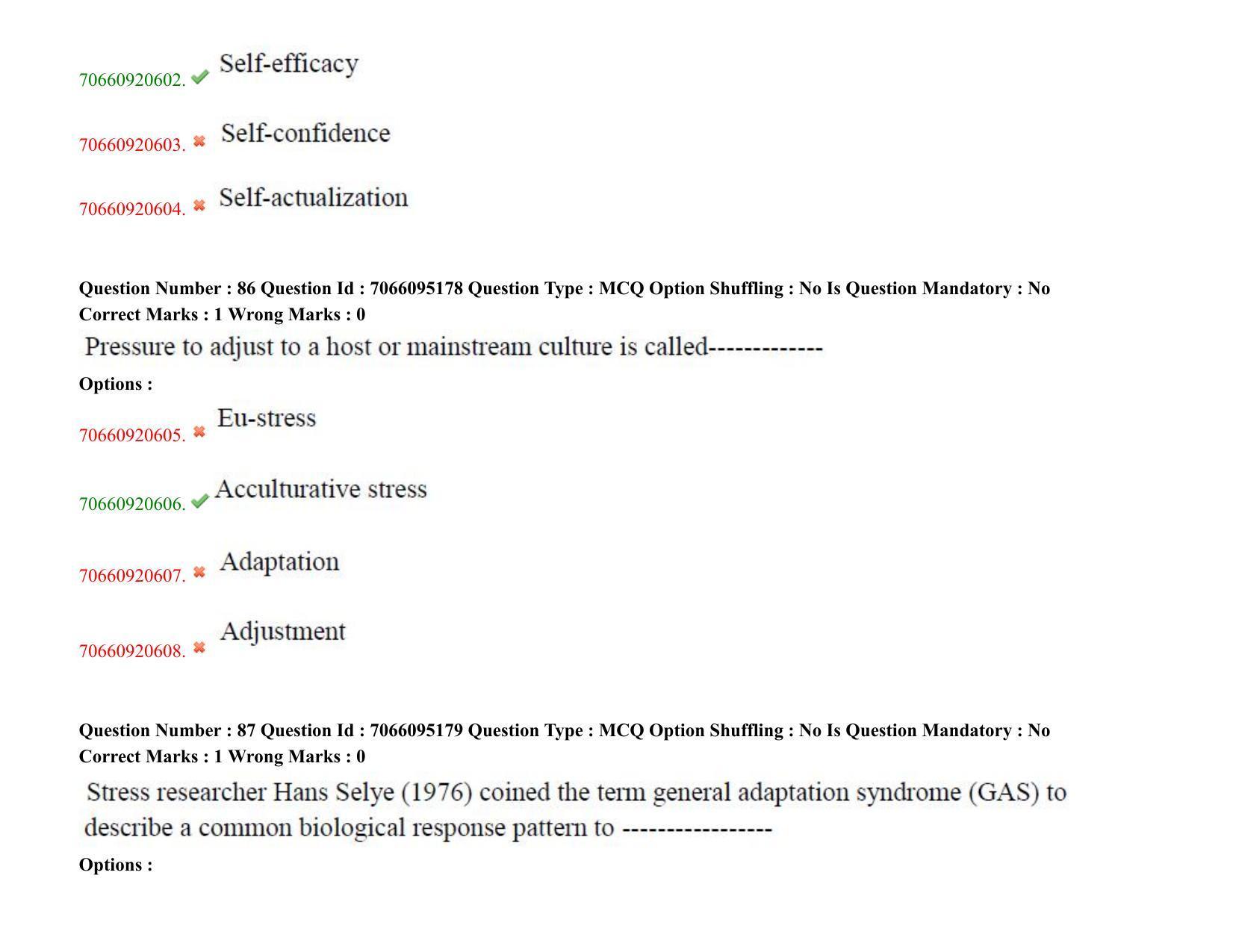 TS CPGET 2020 PGD in Psychological Counselling (Shift 3) Question Paper with Answer Key - Page 49