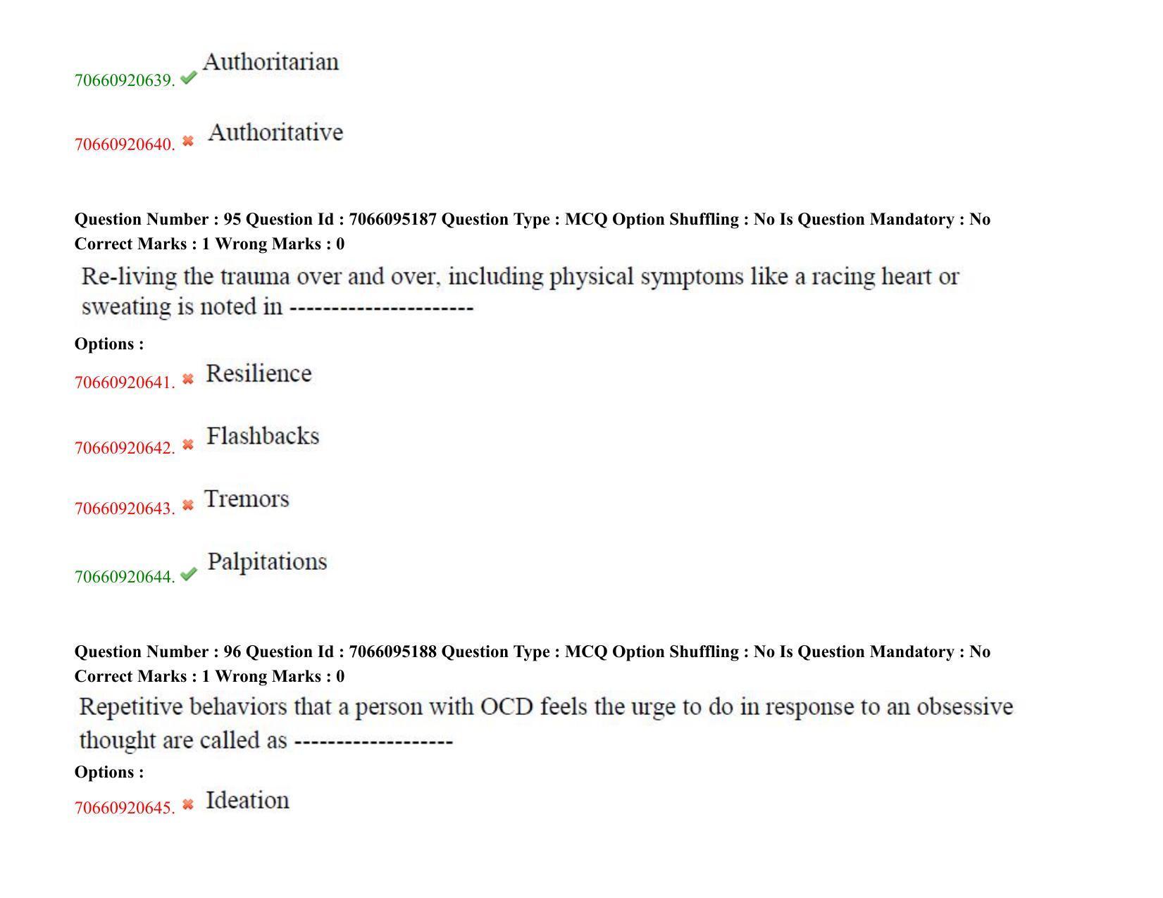 TS CPGET 2020 PGD in Psychological Counselling (Shift 3) Question Paper with Answer Key - Page 54