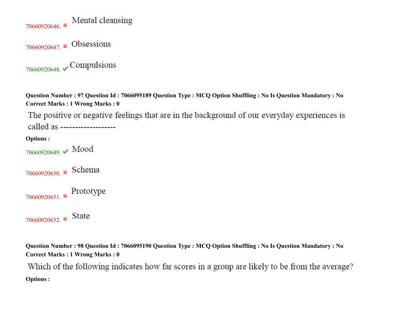 TS CPGET 2020 PGD in Psychological Counselling (Shift 3) Question Paper with Answer Key - Page 55