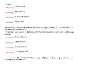 TS CPGET 2020 PGD in Psychological Counselling (Shift 3) Question Paper with Answer Key