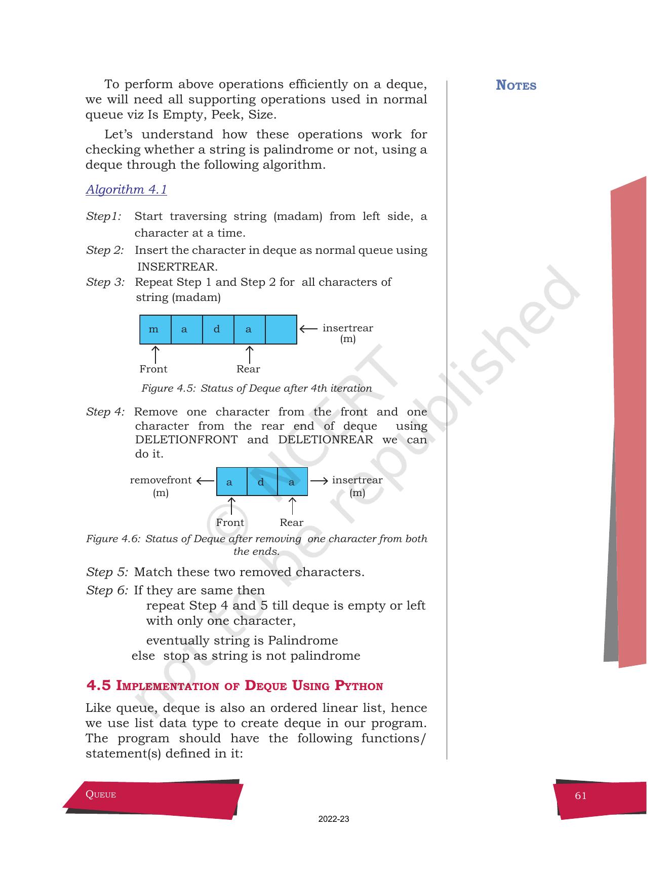 NCERT Book for Class 12 Computer Science Chapter 4 Queue - Page 9