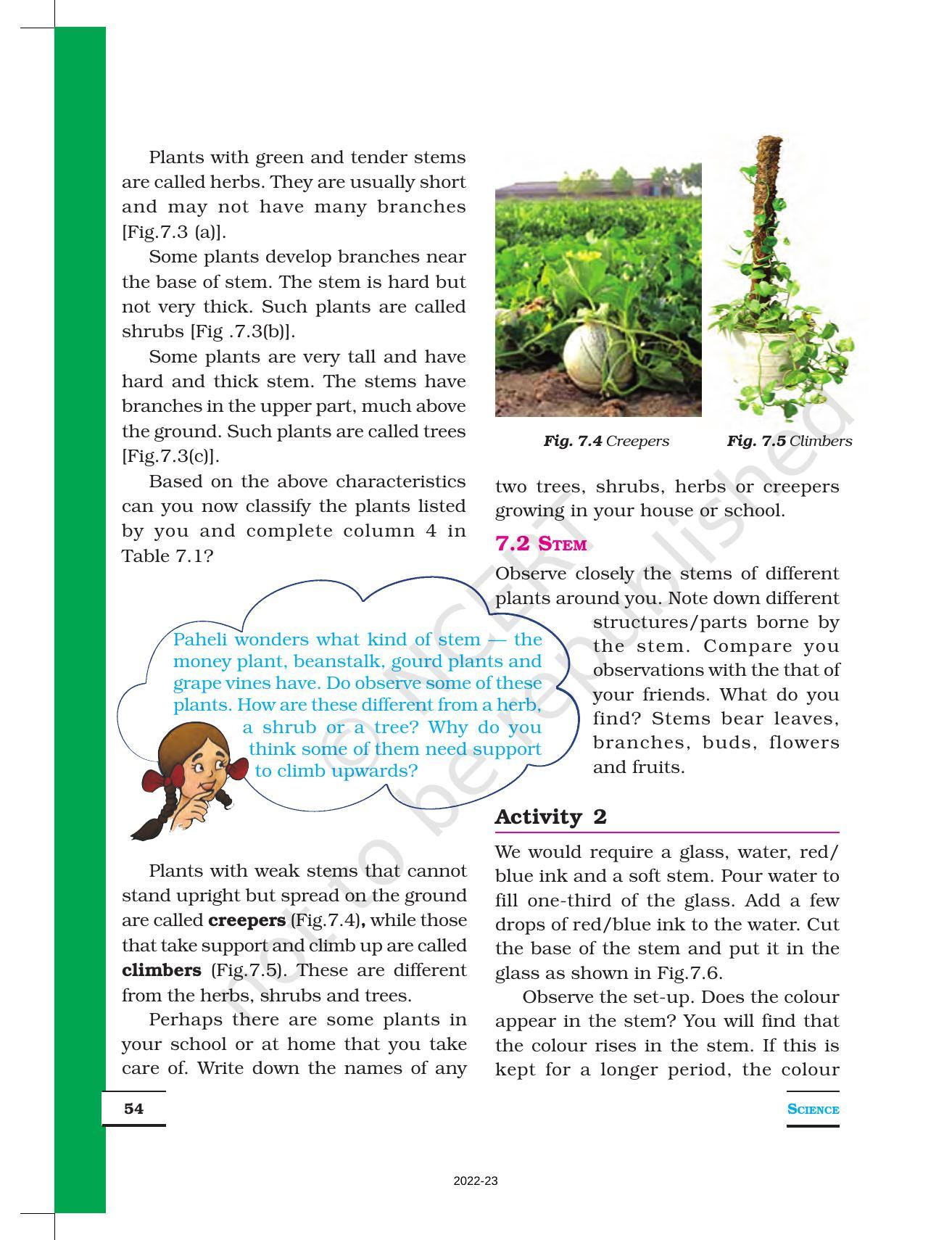 NCERT Book for Class 6 Science: Chapter 7-Getting to Know Plants - Page 3