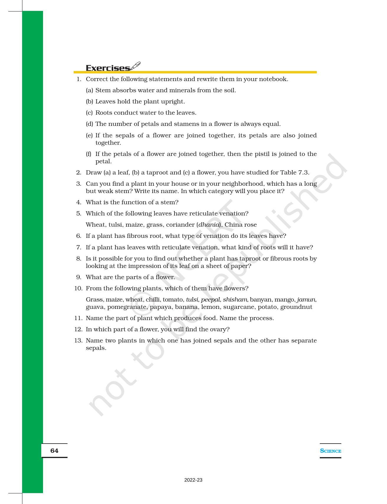 NCERT Book for Class 6 Science: Chapter 7-Getting to Know Plants - Page 13