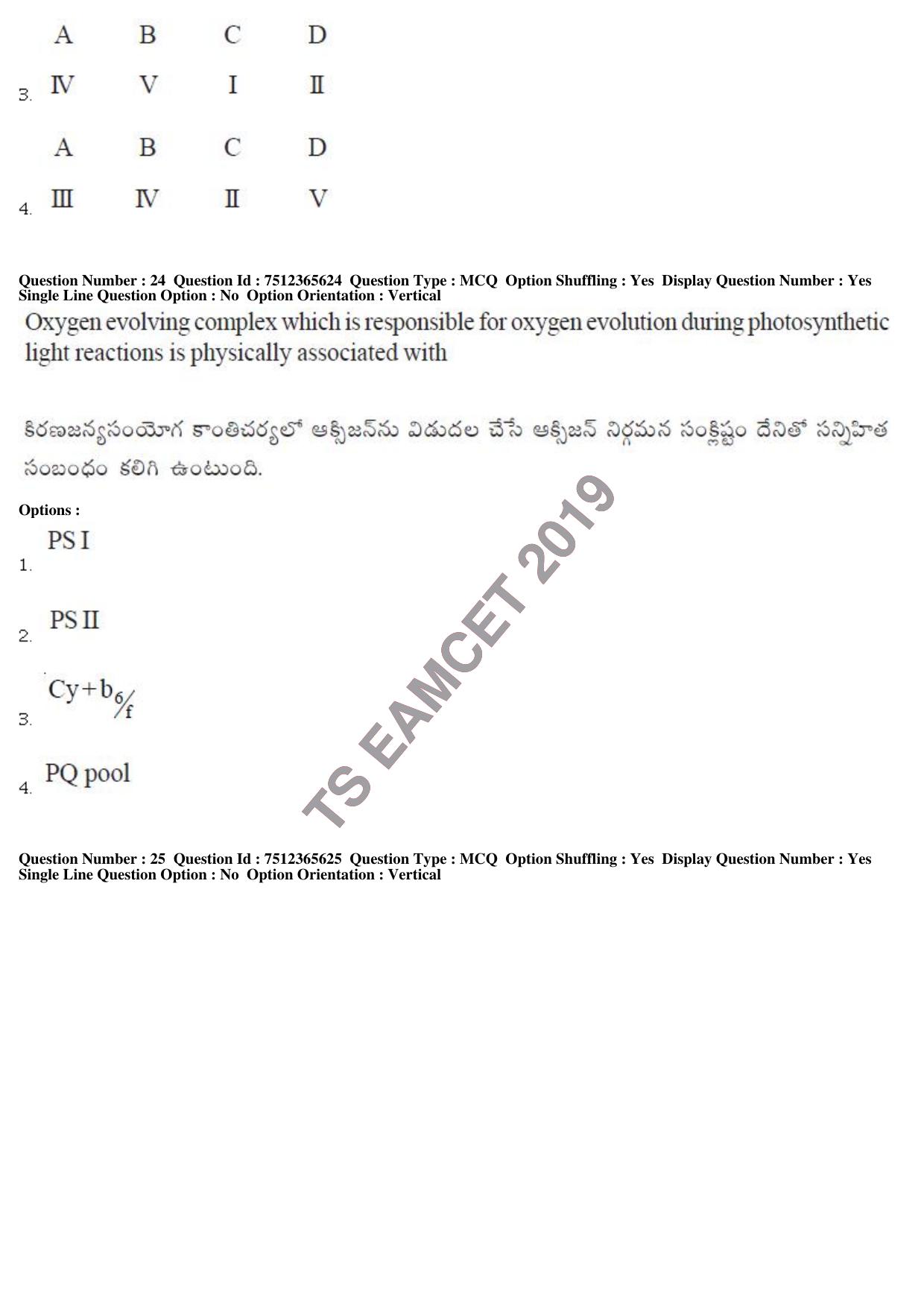 TS EAMCET 2019 Agriculture and Medical Question Paper with Key (9 May 2019 Forenoon) - Page 22