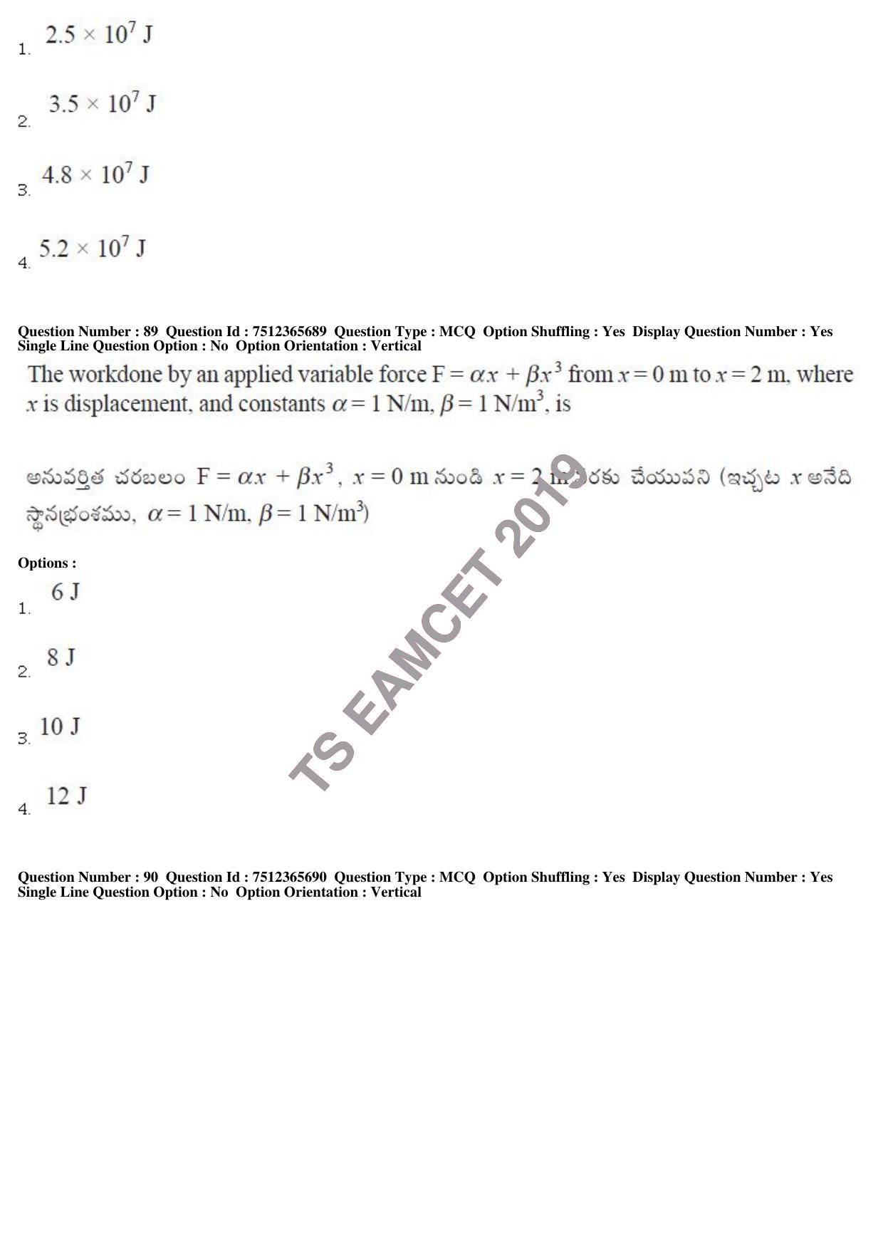 TS EAMCET 2019 Agriculture and Medical Question Paper with Key (9 May 2019 Forenoon) - Page 75