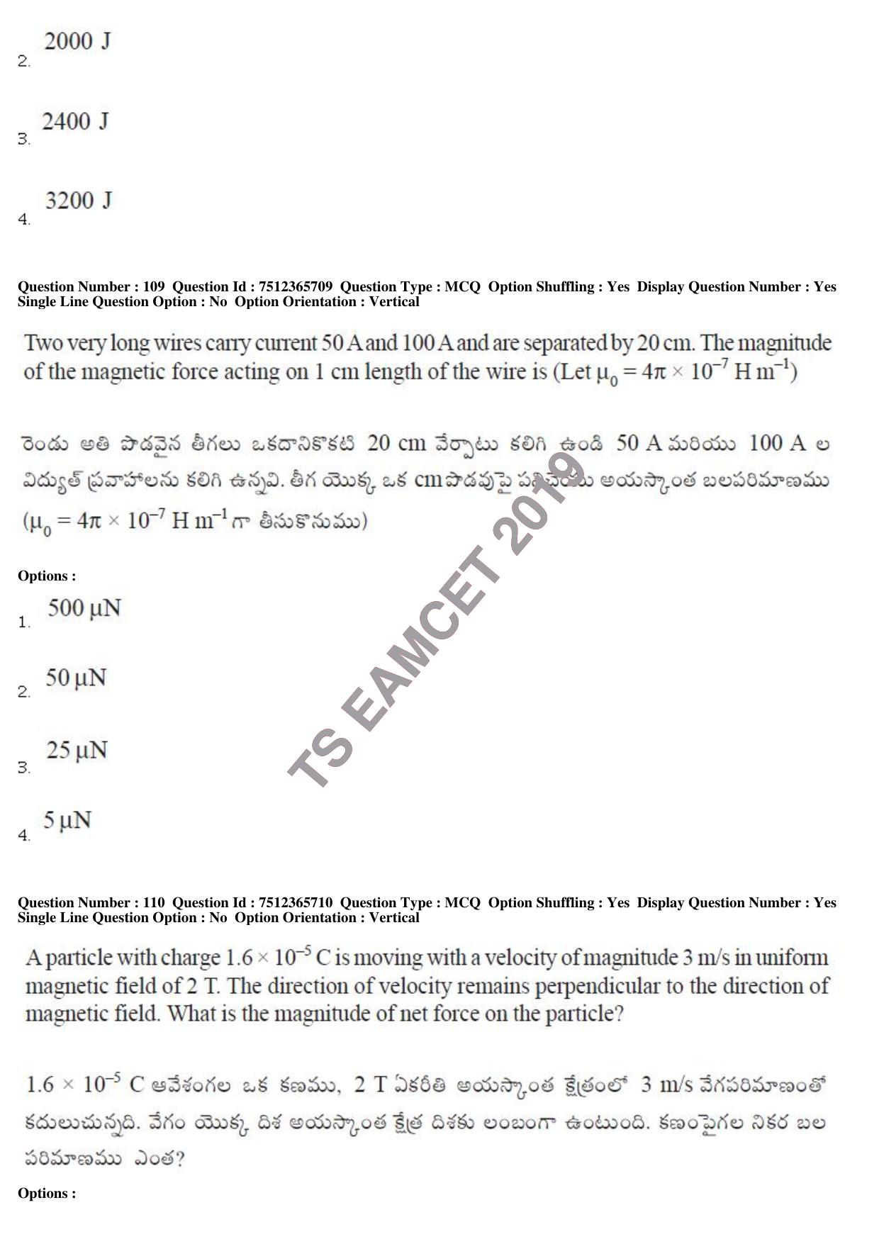 TS EAMCET 2019 Agriculture and Medical Question Paper with Key (9 May 2019 Forenoon) - Page 90
