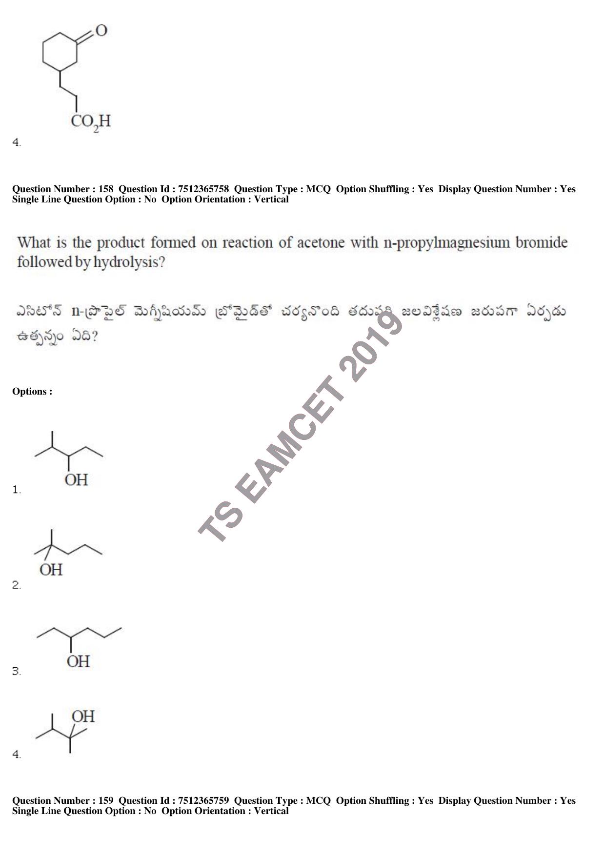 TS EAMCET 2019 Agriculture and Medical Question Paper with Key (9 May 2019 Forenoon) - Page 123