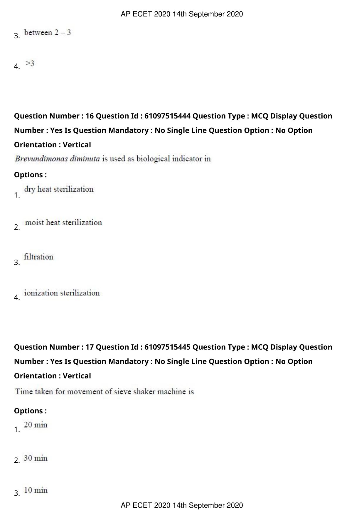 AP ECET 2020 - Pharmacy (Preview) Question Paper With Preliminary Keys - Page 9
