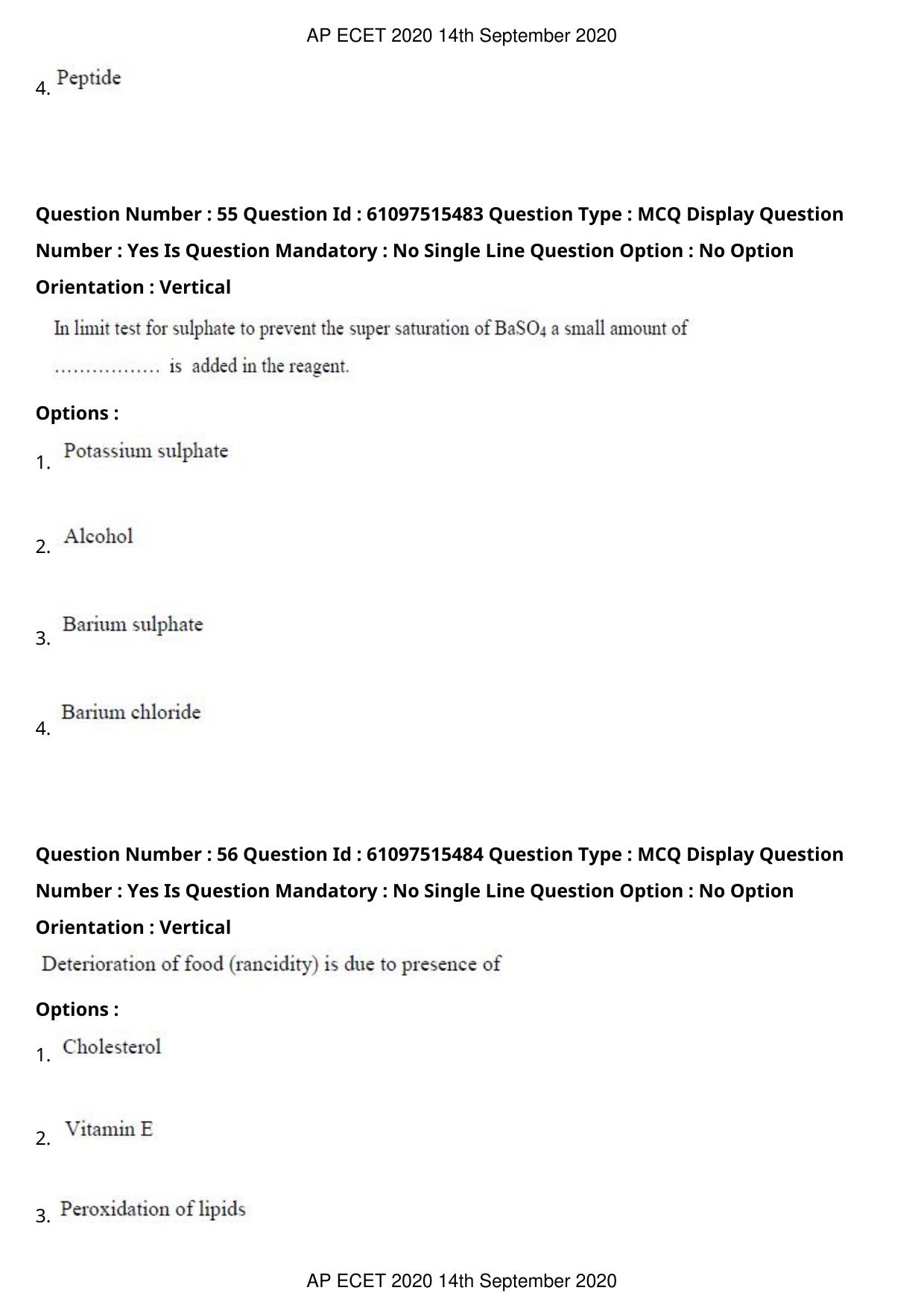 AP ECET 2020 - Pharmacy (Preview) Question Paper With Preliminary Keys - Page 29