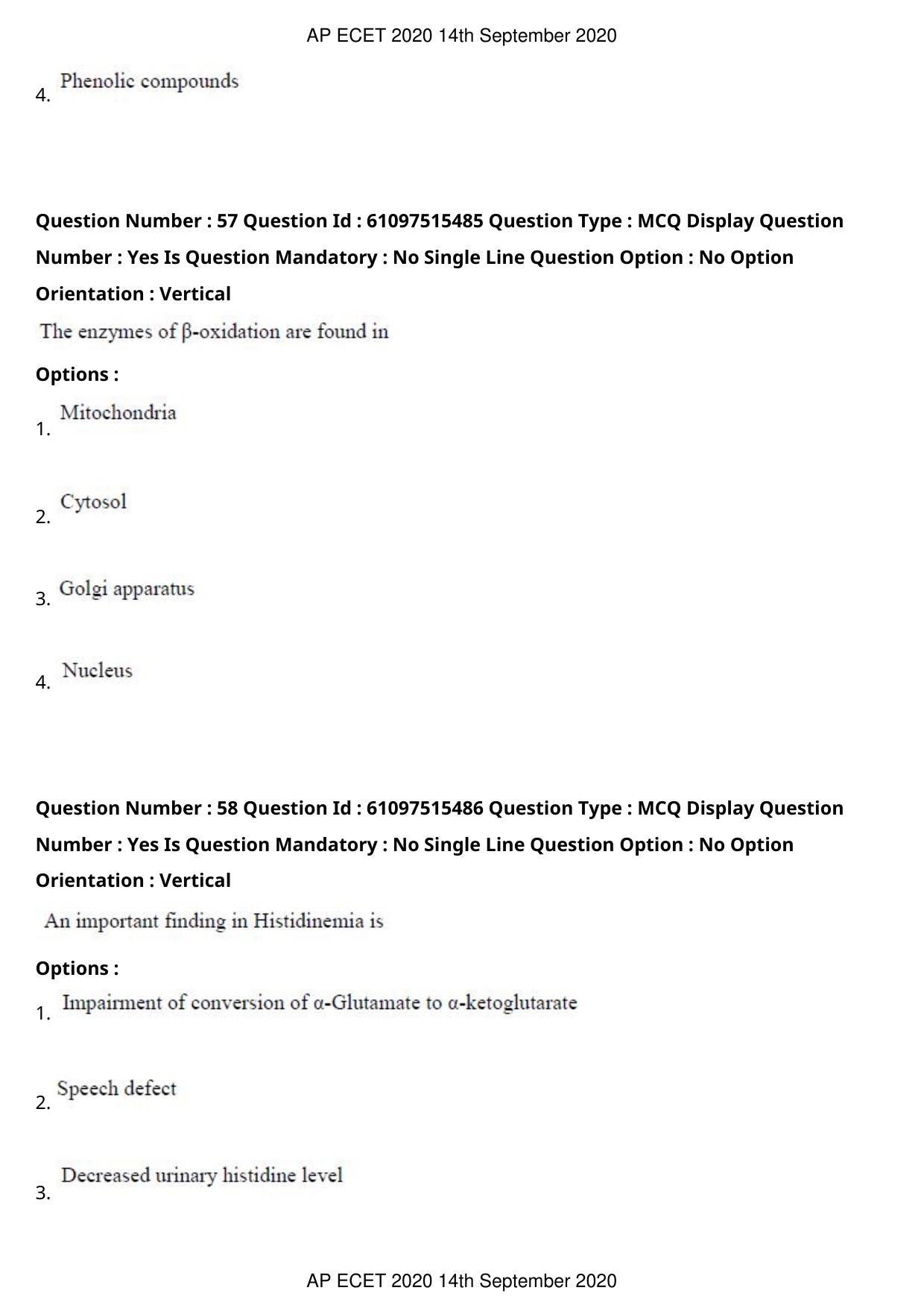 AP ECET 2020 - Pharmacy (Preview) Question Paper With Preliminary Keys - Page 30