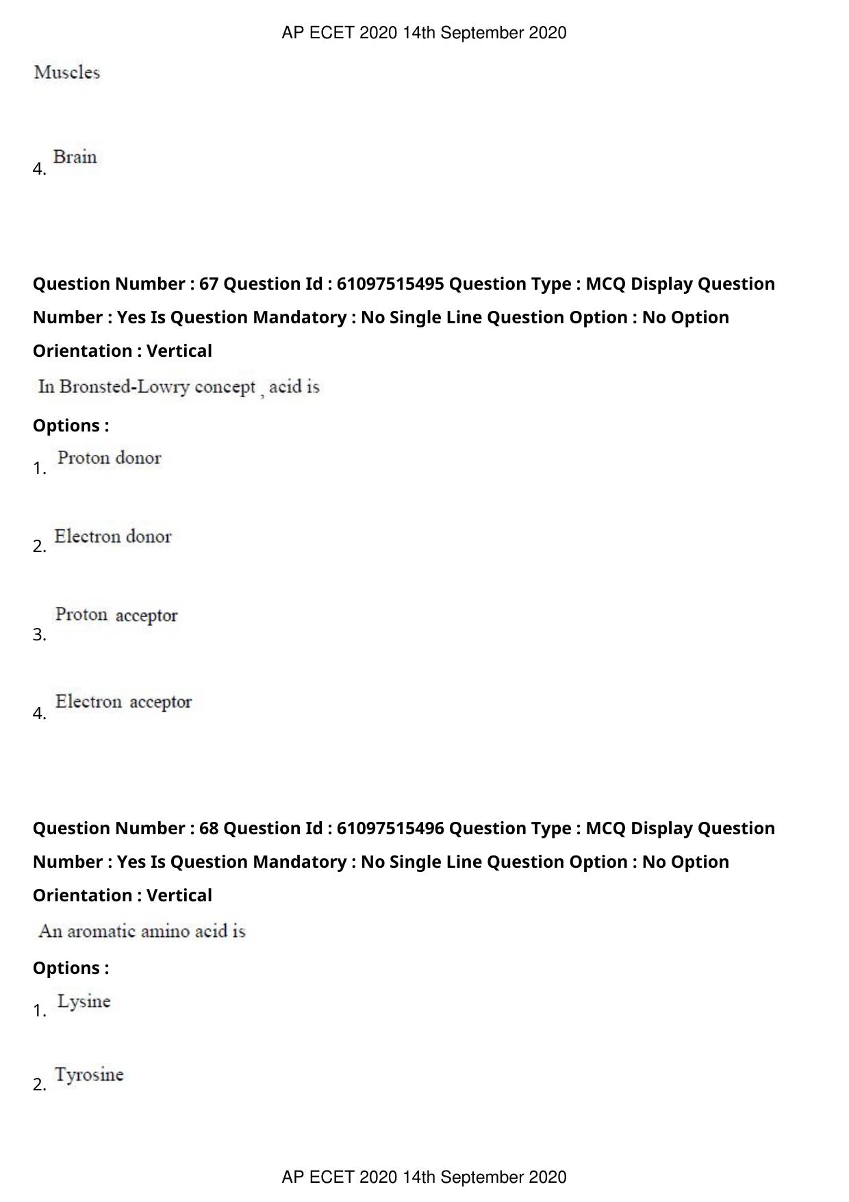 AP ECET 2020 - Pharmacy (Preview) Question Paper With Preliminary Keys - Page 35