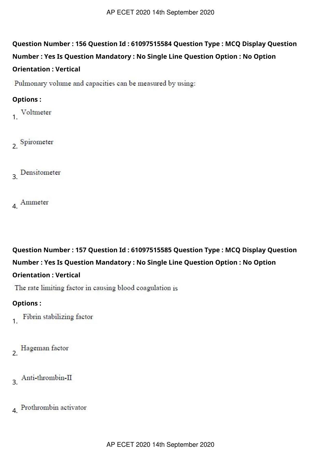 AP ECET 2020 - Pharmacy (Preview) Question Paper With Preliminary Keys - Page 80