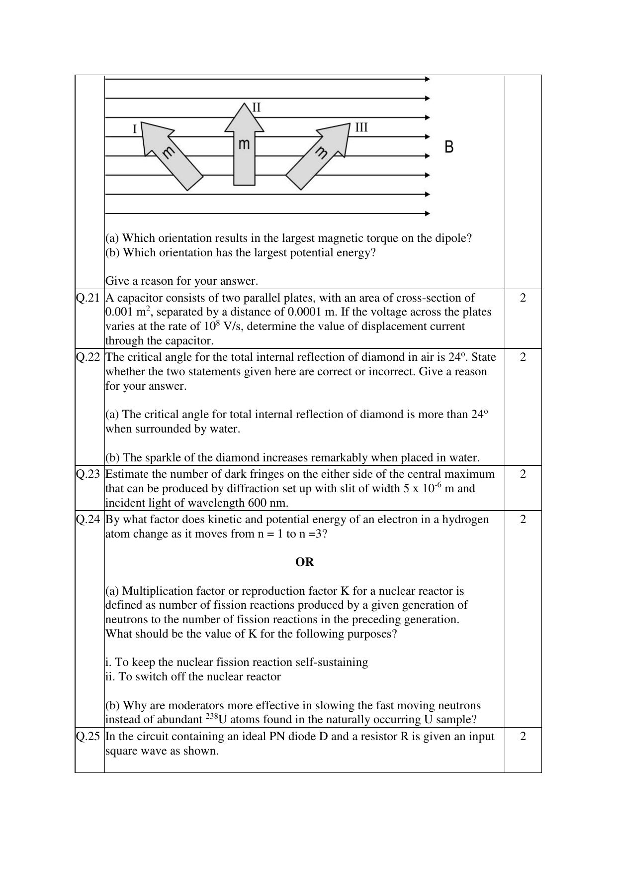 CBSE Class 12 Physics Practice Questions 2022-23 - Page 7