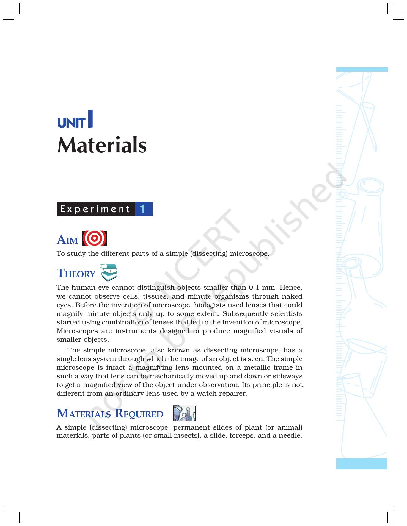 NCERT Laboratory Manuals for Class IX Science - Materials - Page 1