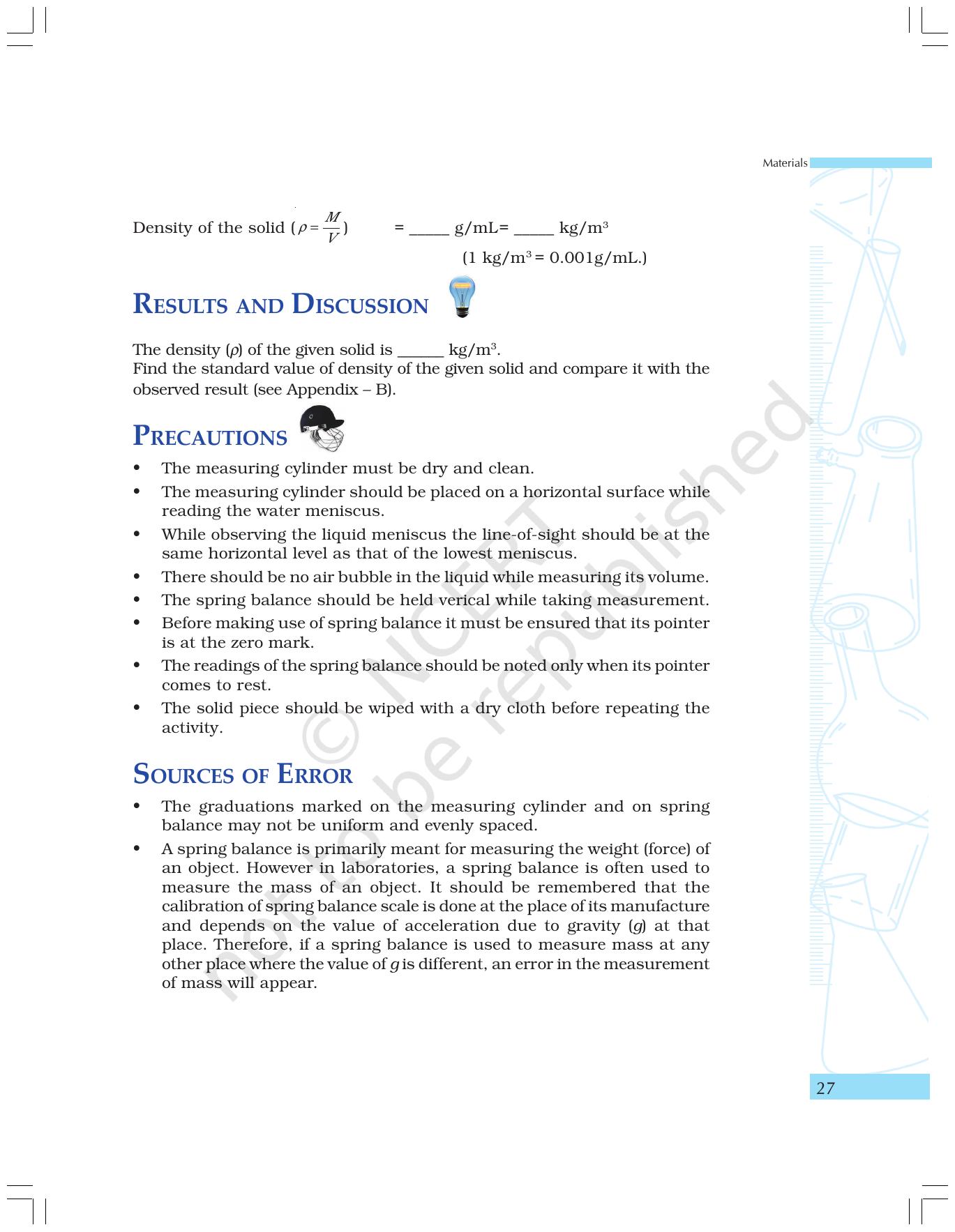 NCERT Laboratory Manuals for Class IX Science - Materials - Page 15