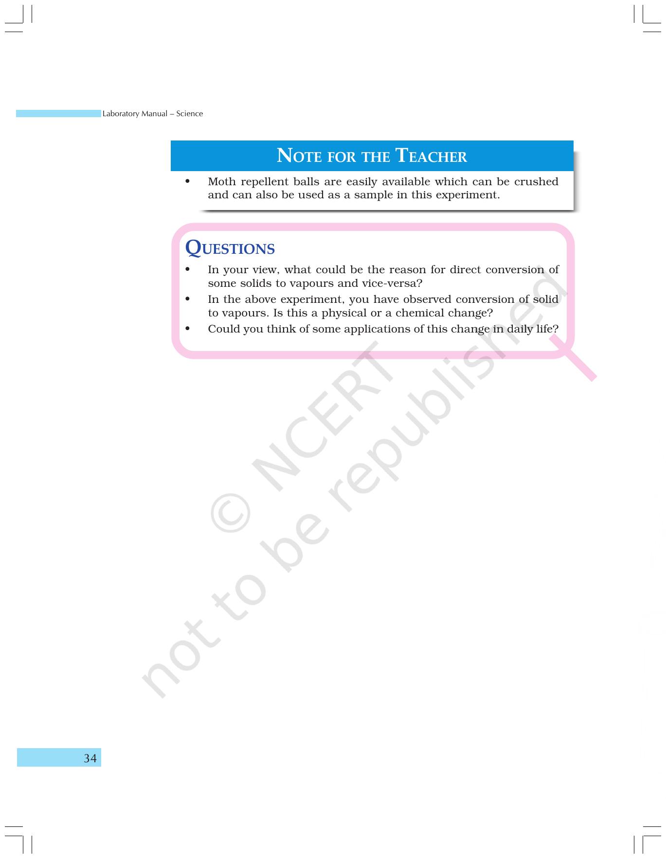 NCERT Laboratory Manuals for Class IX Science - Materials - Page 22