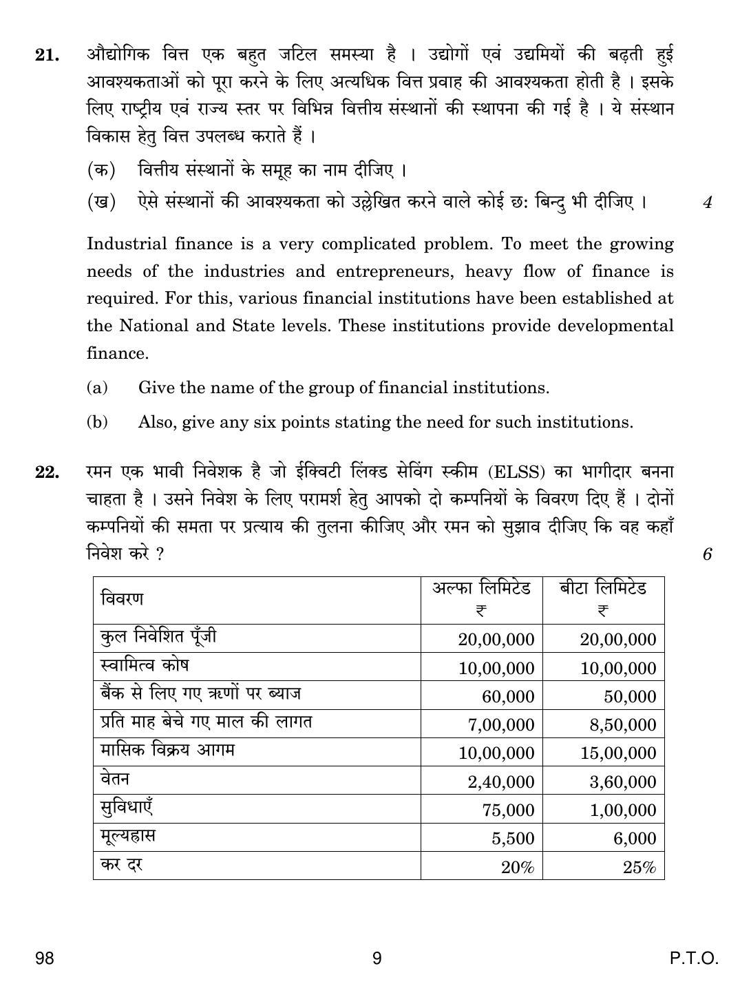 CBSE Class 12 98 ENTREPRENEURSHIP 2018 Question Paper - Page 9