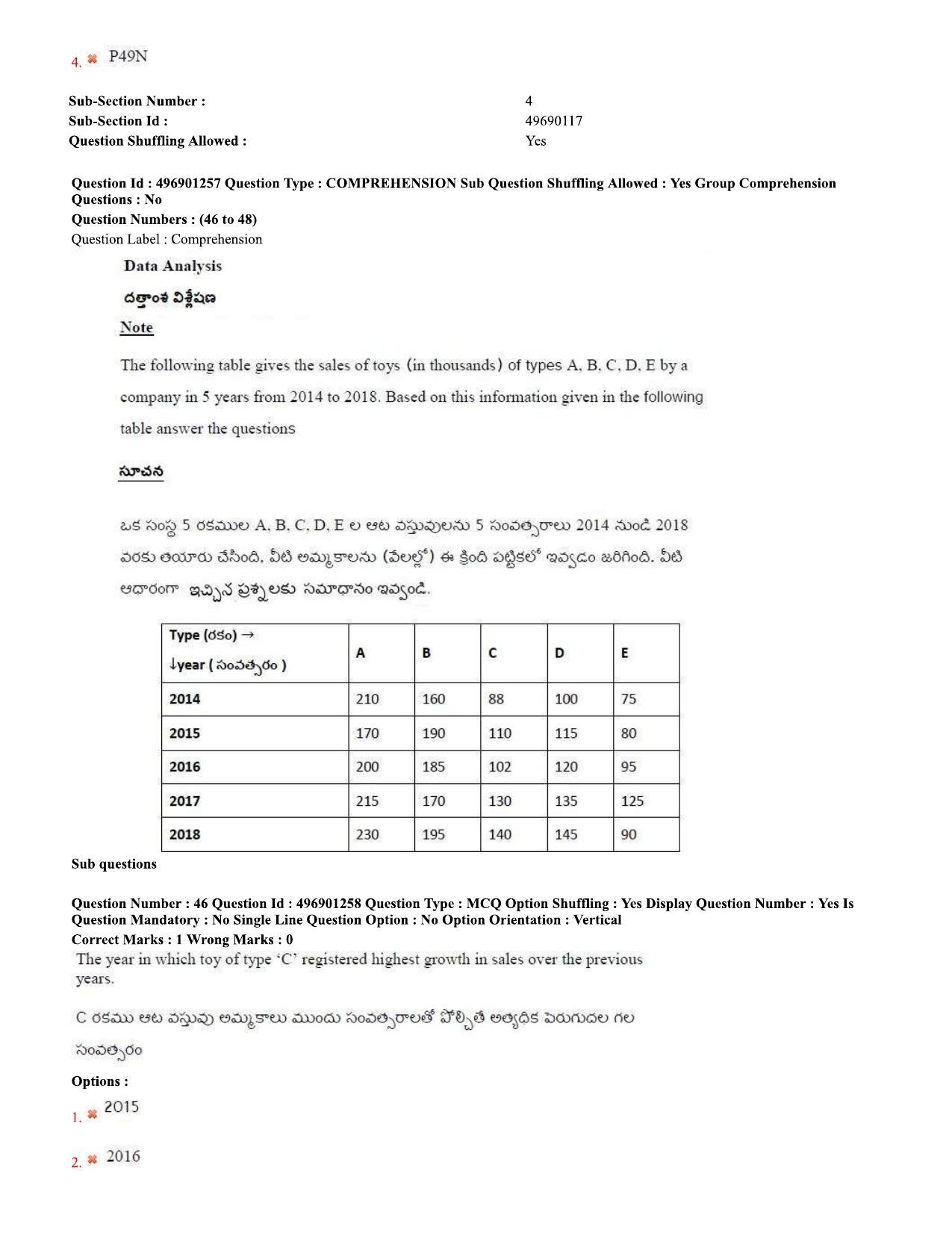 AP ICET 2020 - Shift 2 Question Paper With Preliminary Keys - Page 20
