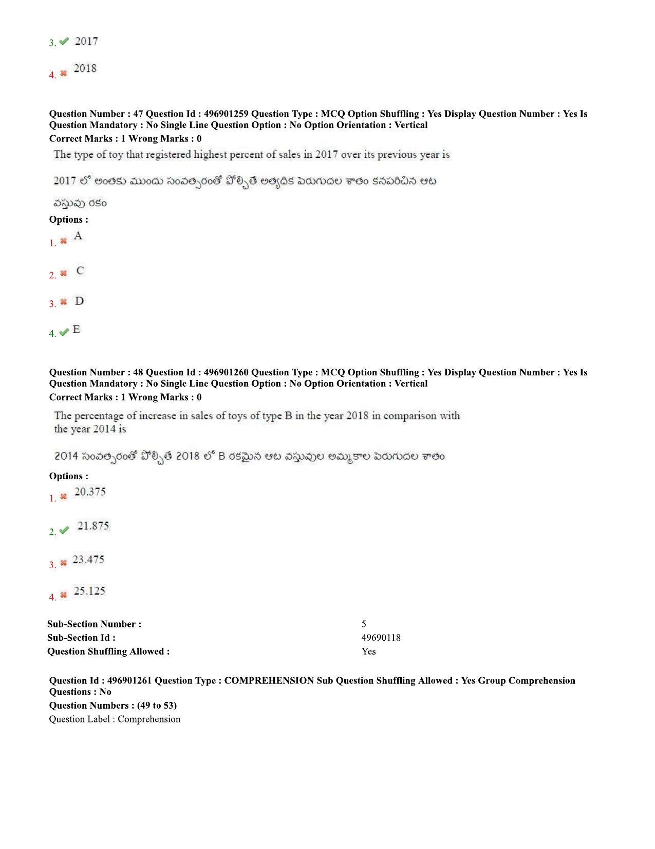 AP ICET 2020 - Shift 2 Question Paper With Preliminary Keys - Page 21