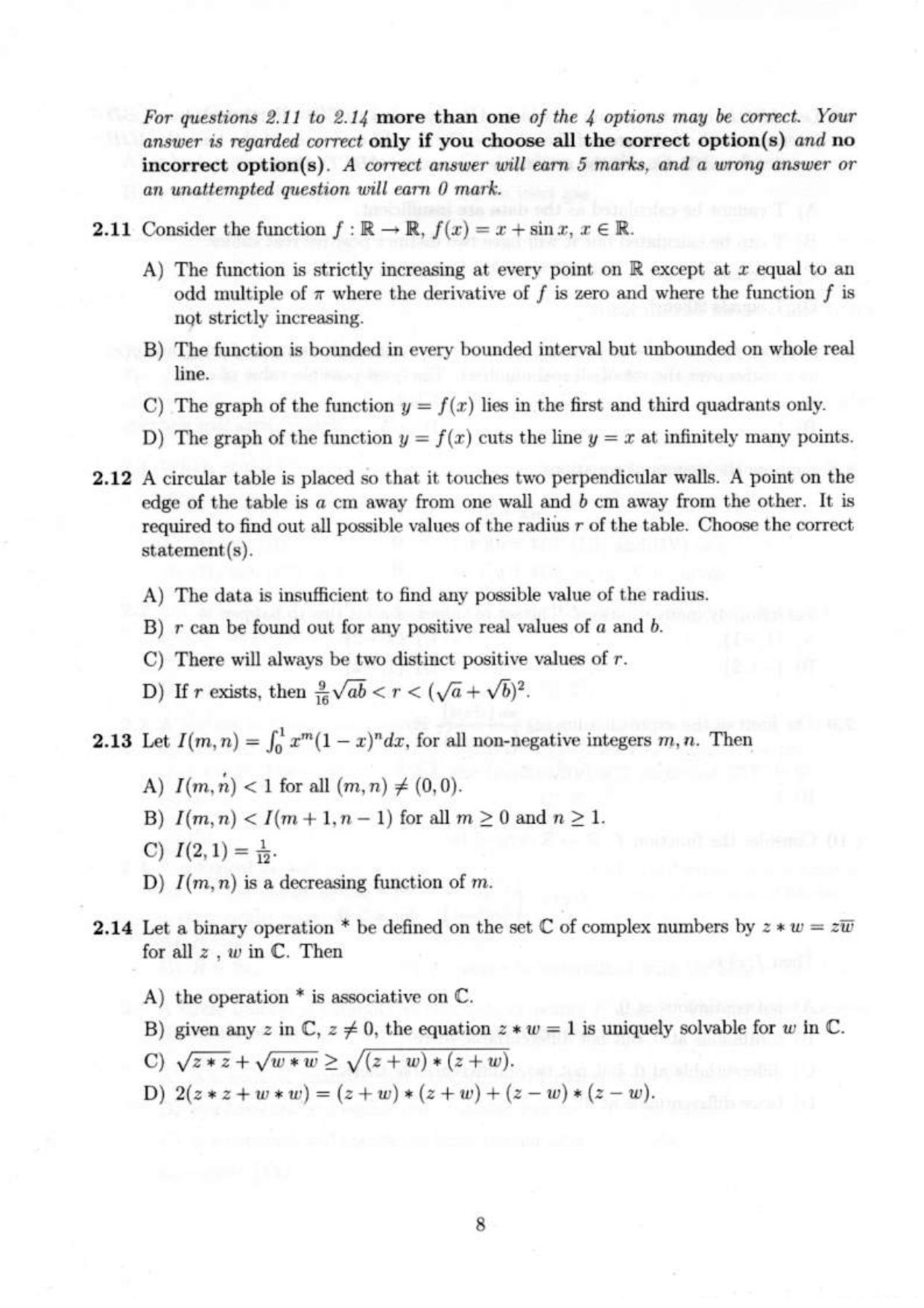NEST 2009 Question Paper - Page 10