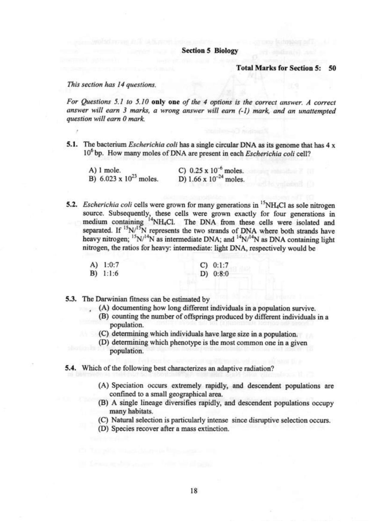 NEST 2009 Question Paper - Page 20