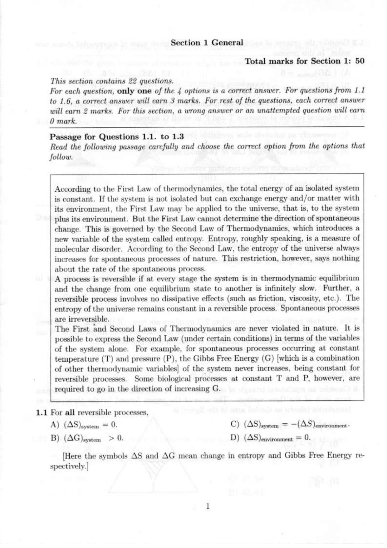 NEST 2009 Question Paper - Page 27