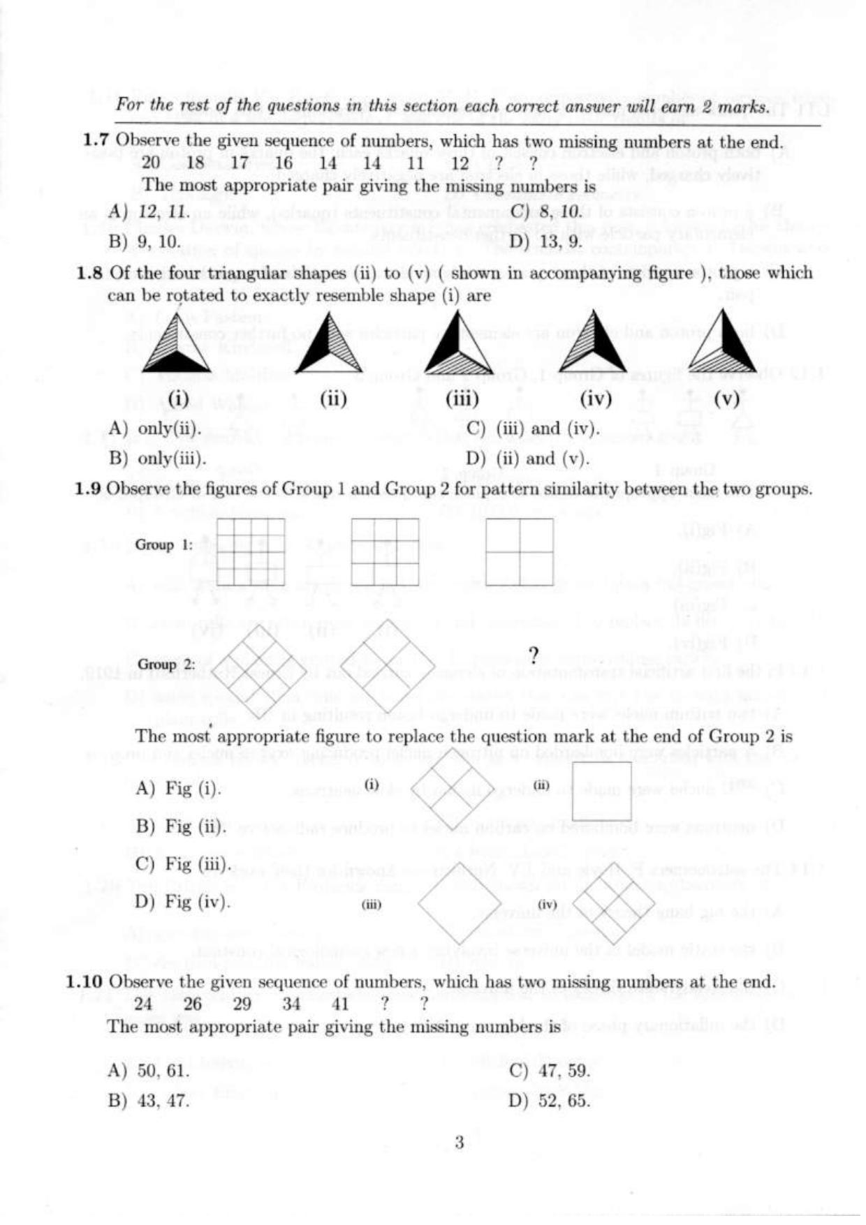 NEST 2009 Question Paper - Page 29