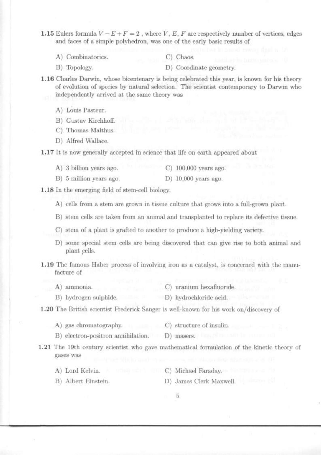 NEST 2009 Question Paper - Page 31