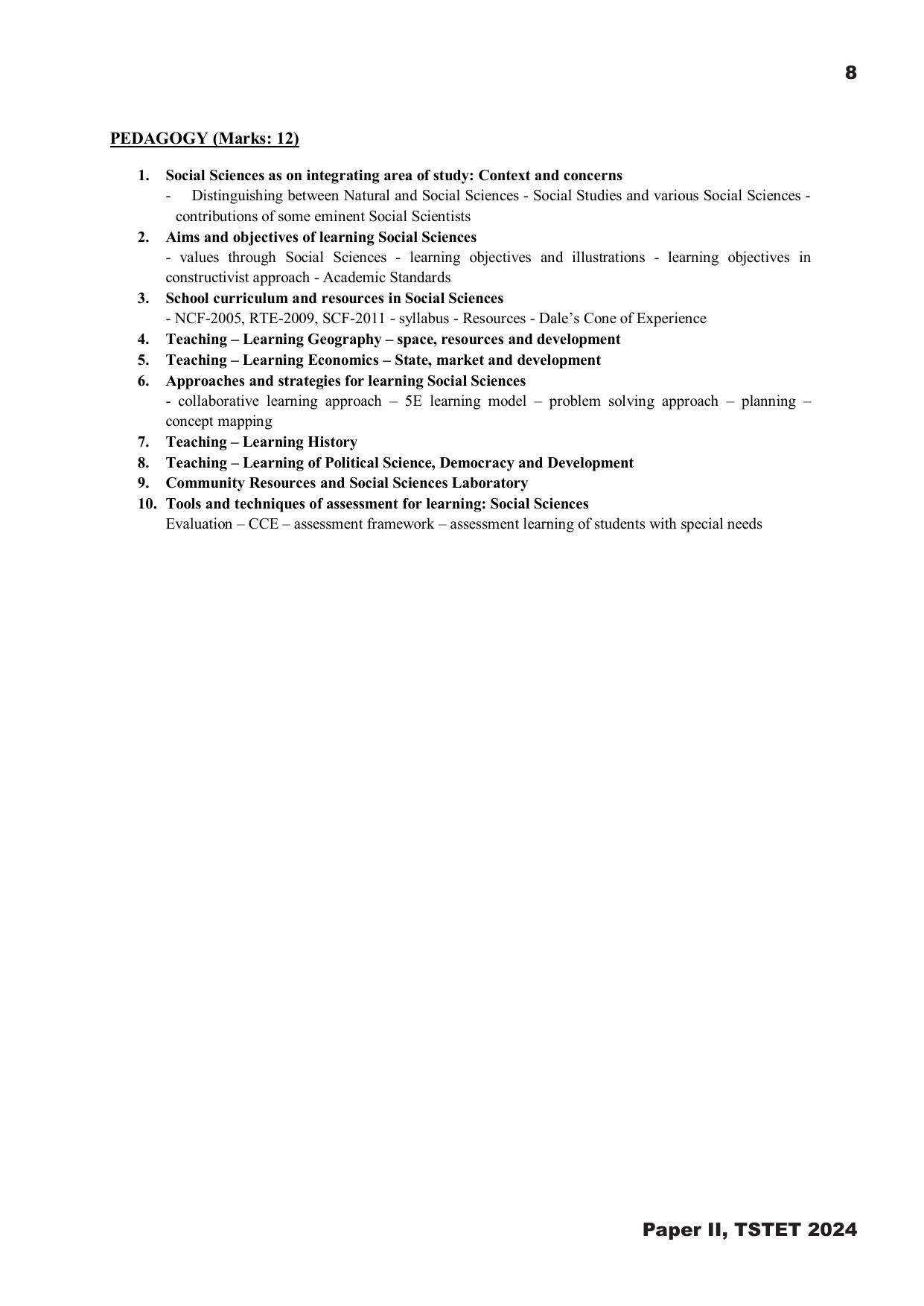 TS TET Syllabus - Paper-II (Kannada) - Page 8