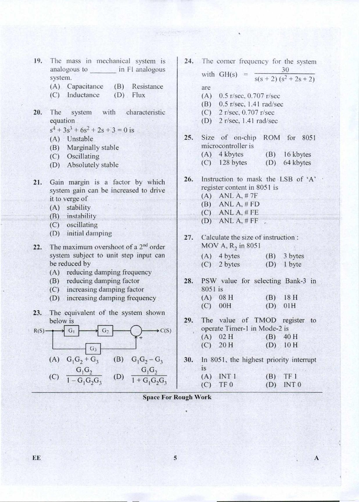 Karnataka PGCET 2018 Electrical Sciences Question Paper - Page 5