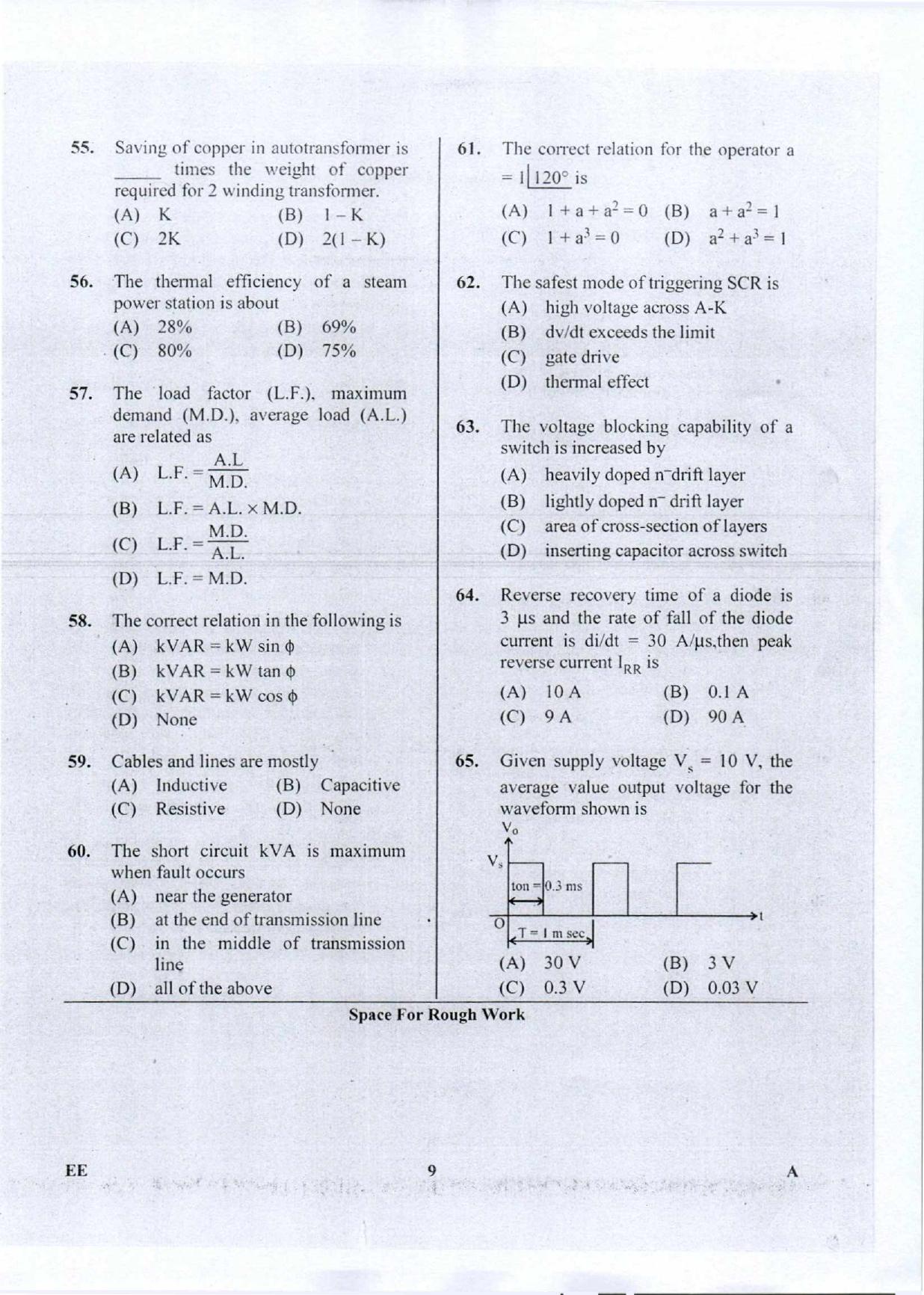 Karnataka PGCET 2018 Electrical Sciences Question Paper - Page 9