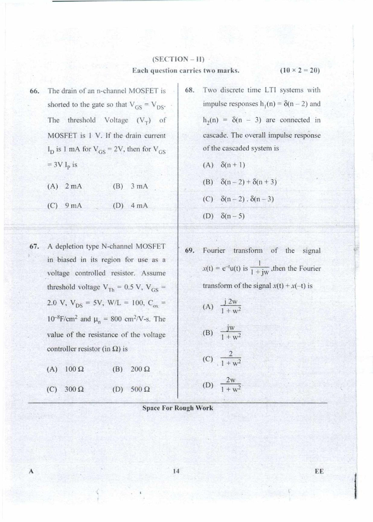 Karnataka PGCET 2018 Electrical Sciences Question Paper - Page 14