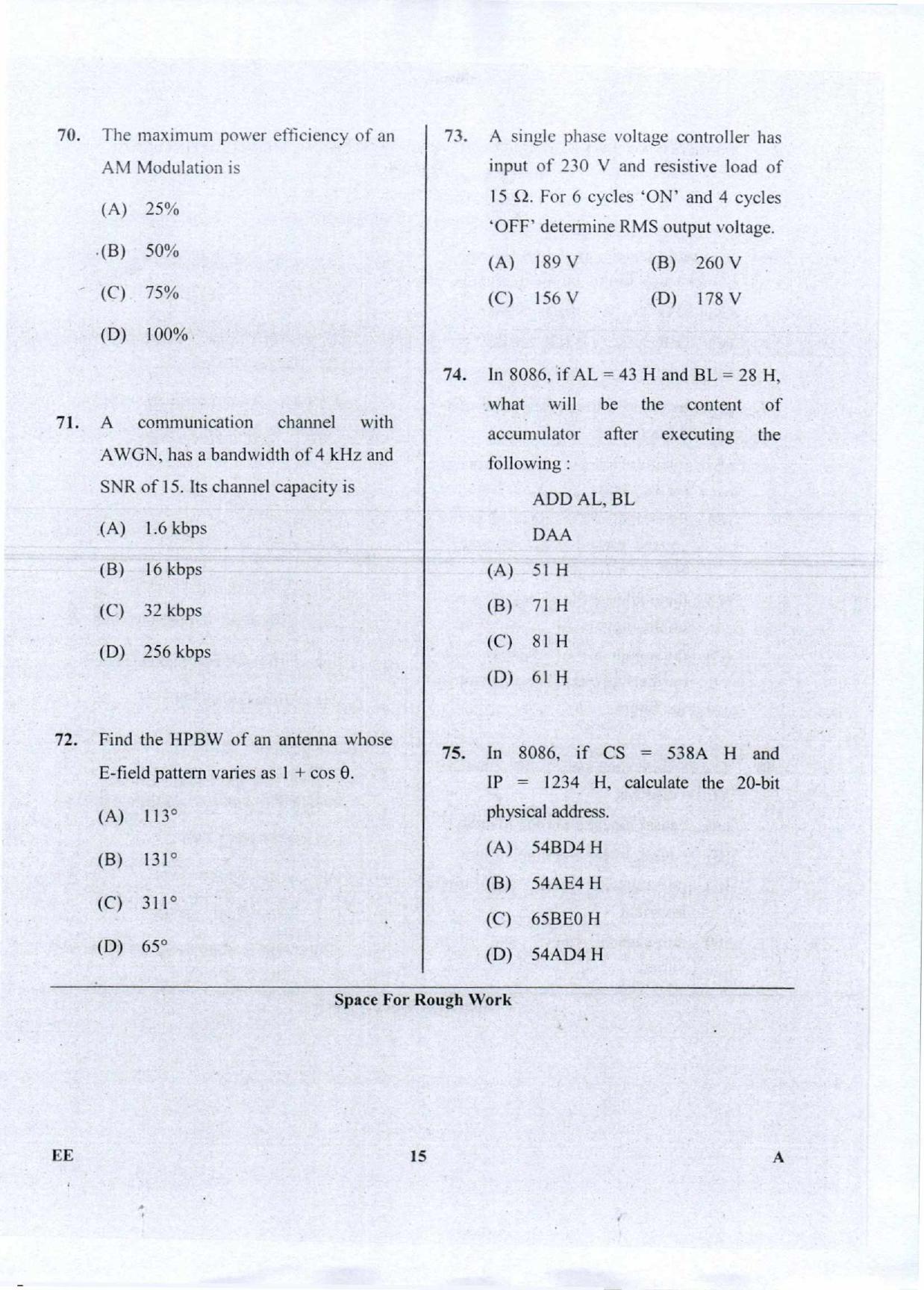 Karnataka PGCET 2018 Electrical Sciences Question Paper - Page 15