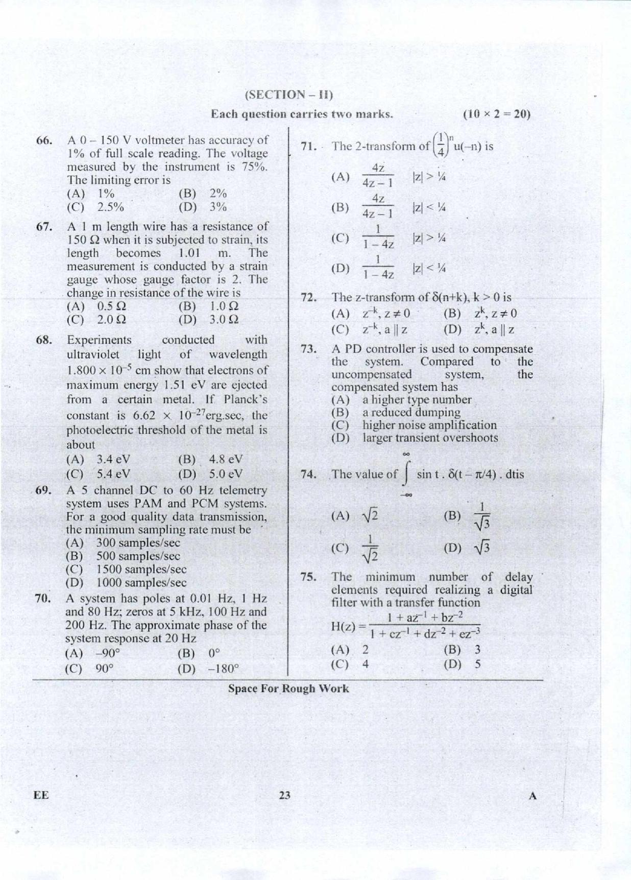 Karnataka PGCET 2018 Electrical Sciences Question Paper - Page 23