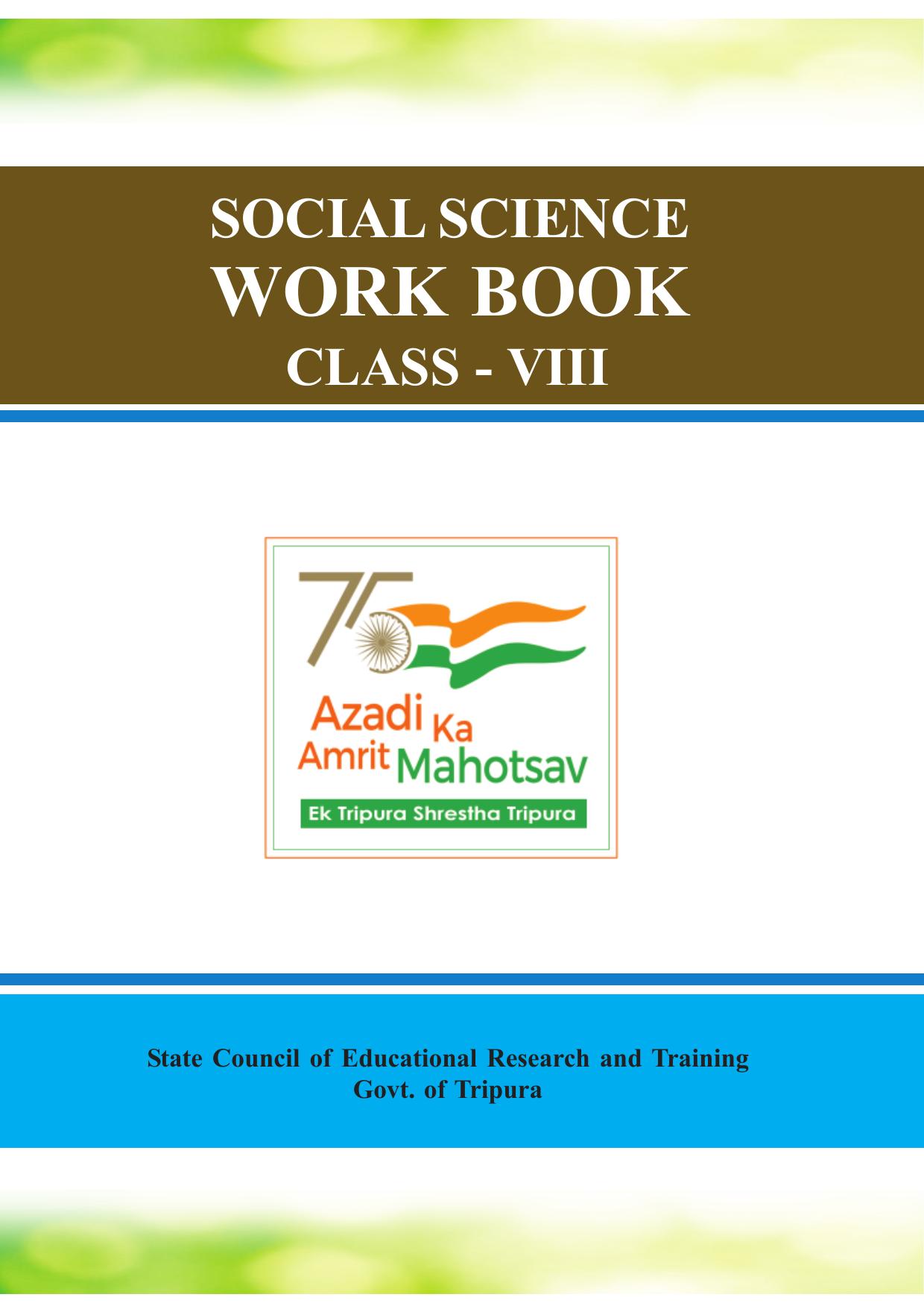 Tripura Board Class 8 Social Science English Version Workbooks - Page 1