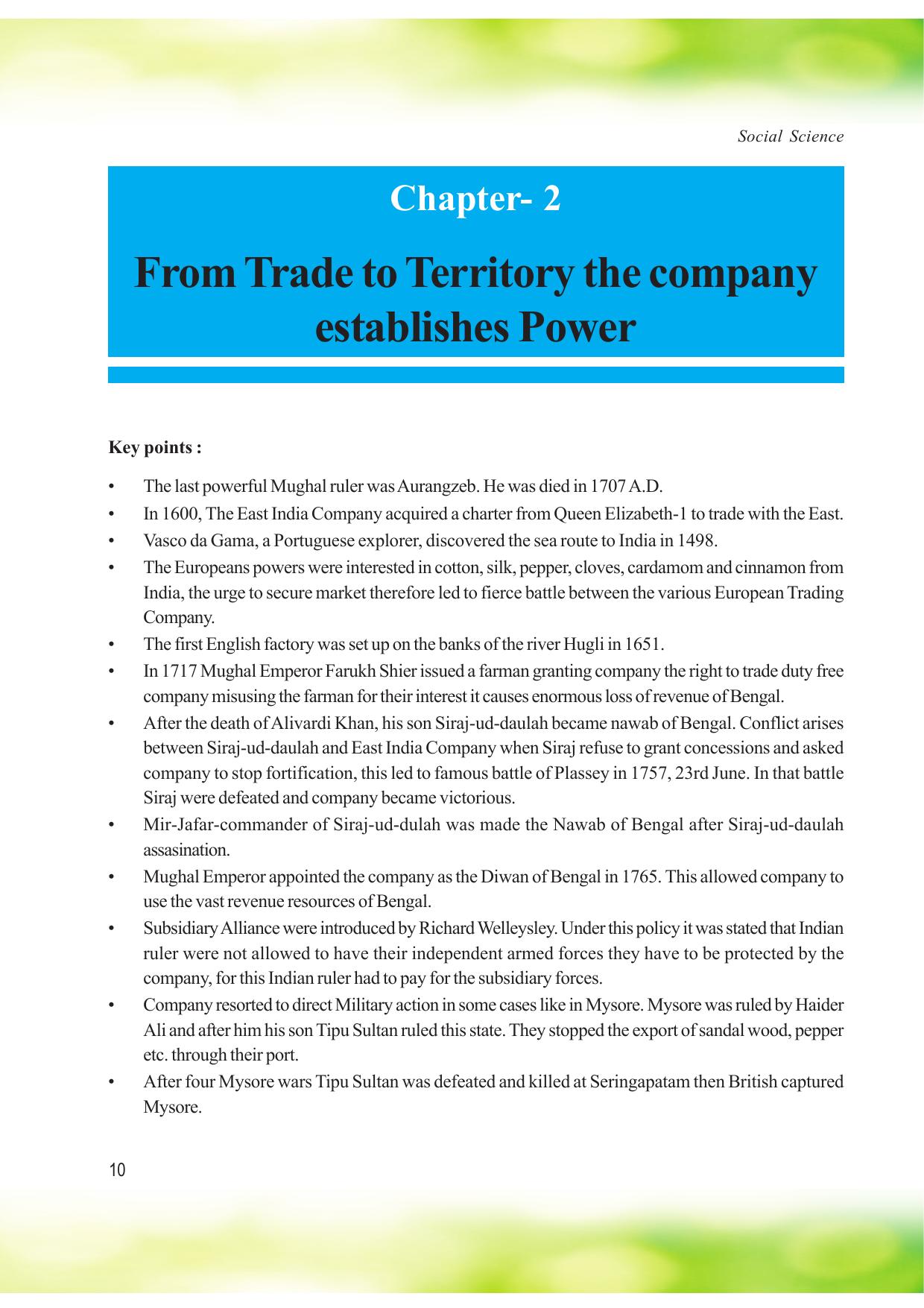 Tripura Board Class 8 Social Science English Version Workbooks - Page 10
