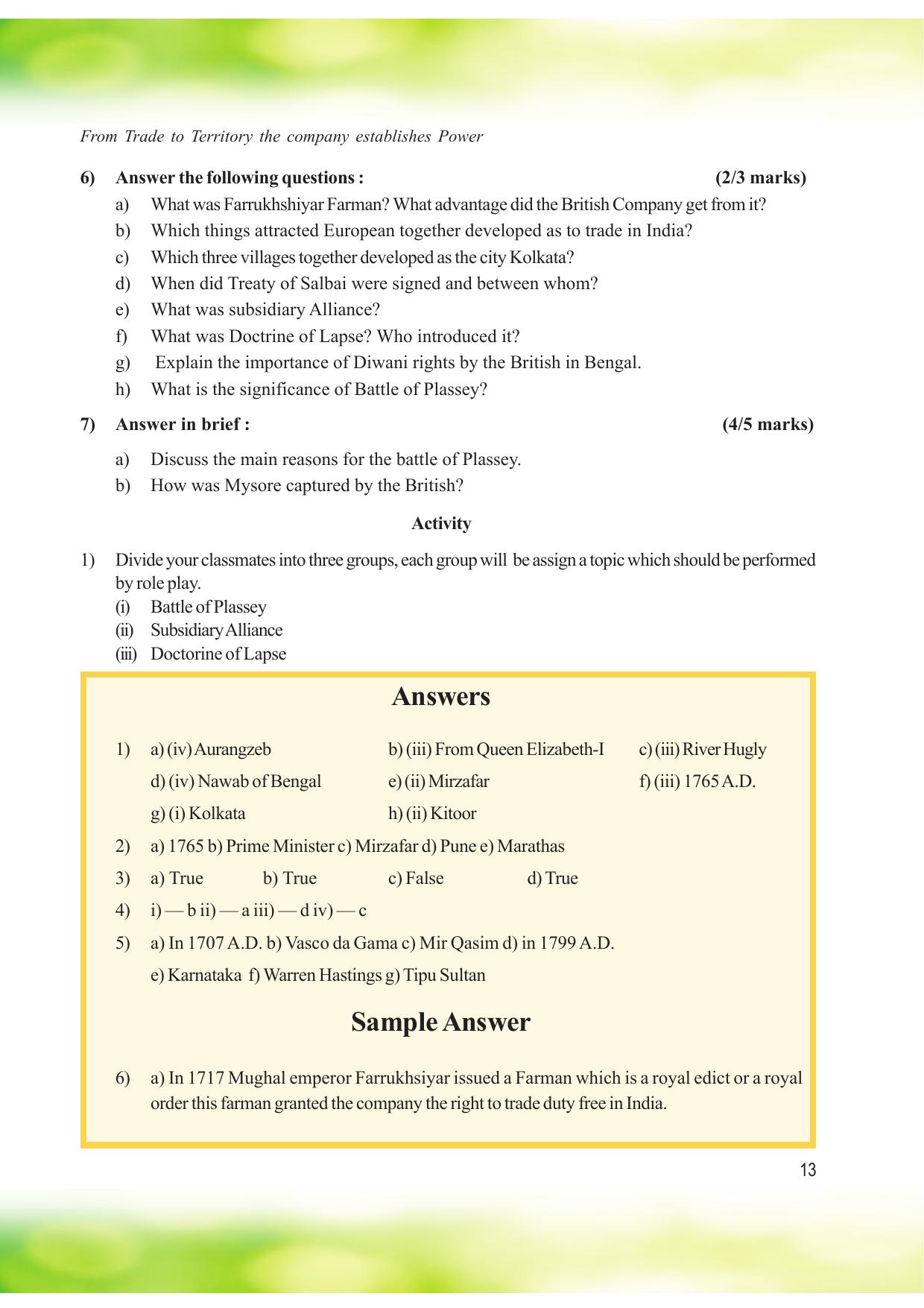 Tripura Board Class 8 Social Science English Version Workbooks - Page 13