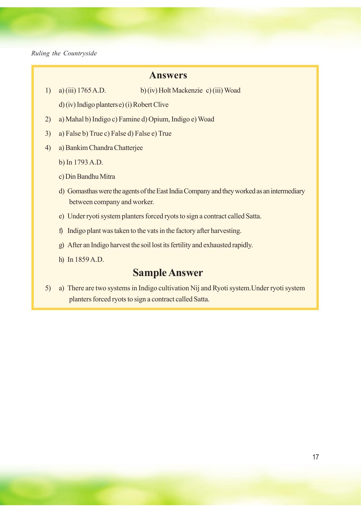Tripura Board Class 8 Social Science English Version Workbooks - Page 17