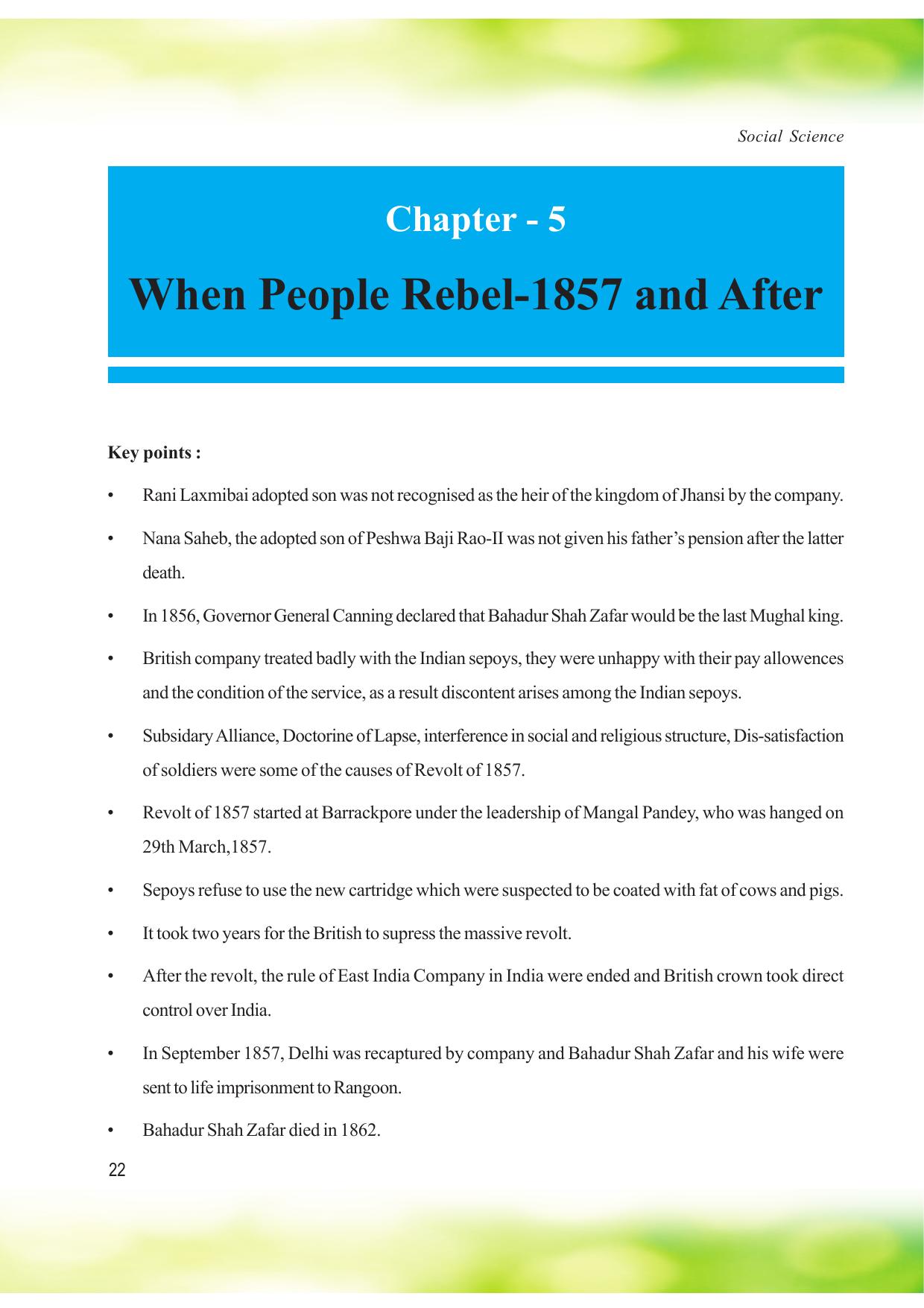 Tripura Board Class 8 Social Science English Version Workbooks - Page 22