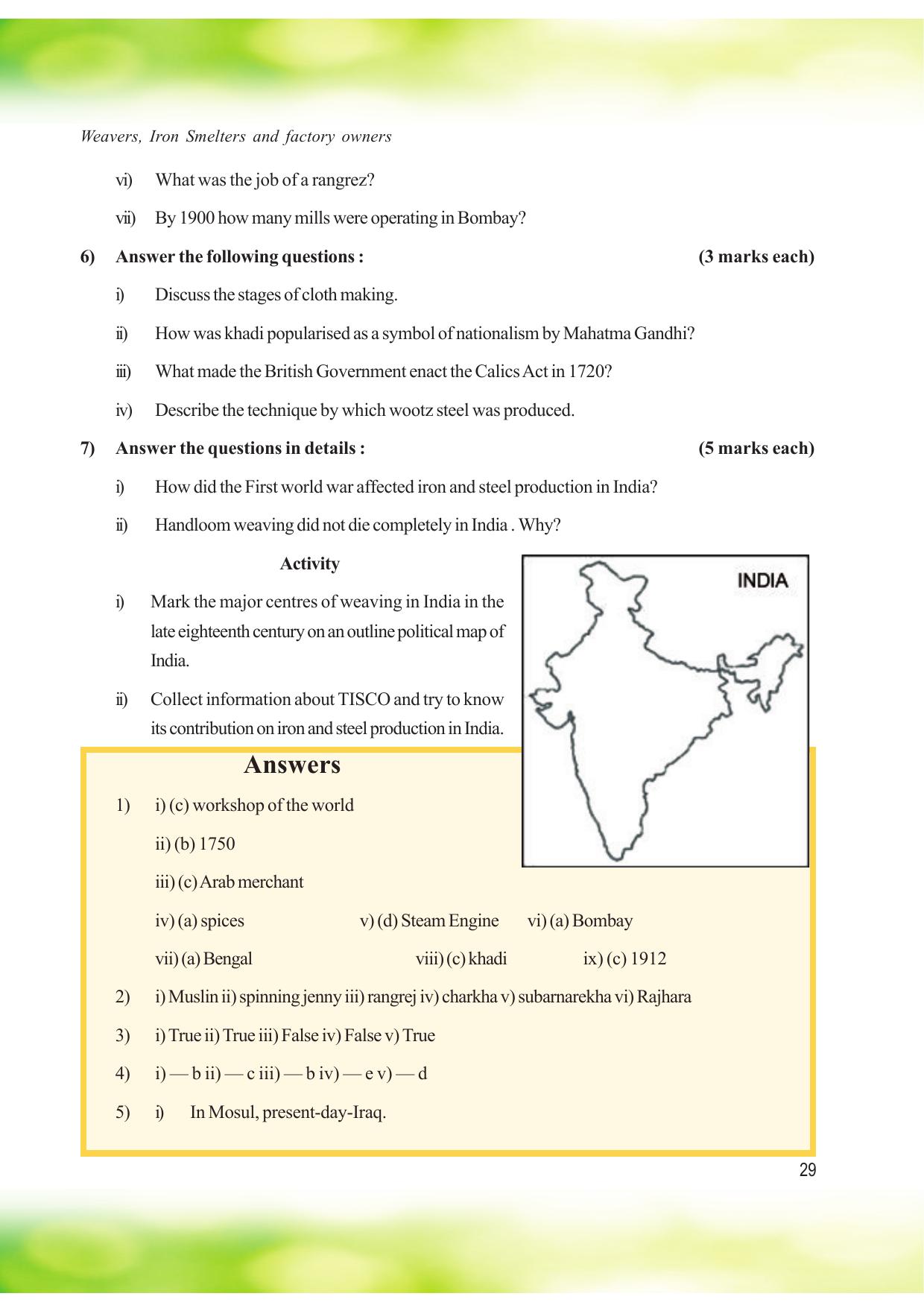Tripura Board Class 8 Social Science English Version Workbooks - Page 29