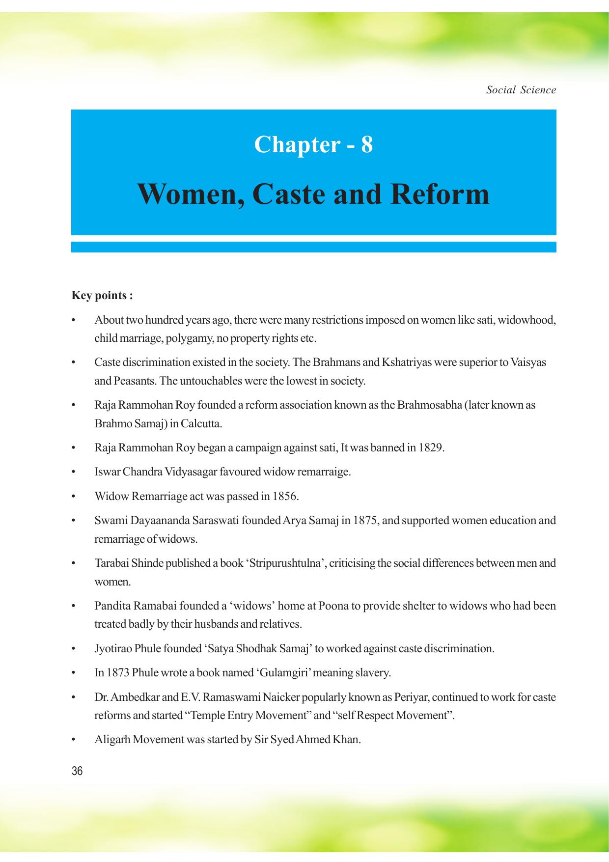 Tripura Board Class 8 Social Science English Version Workbooks - Page 36