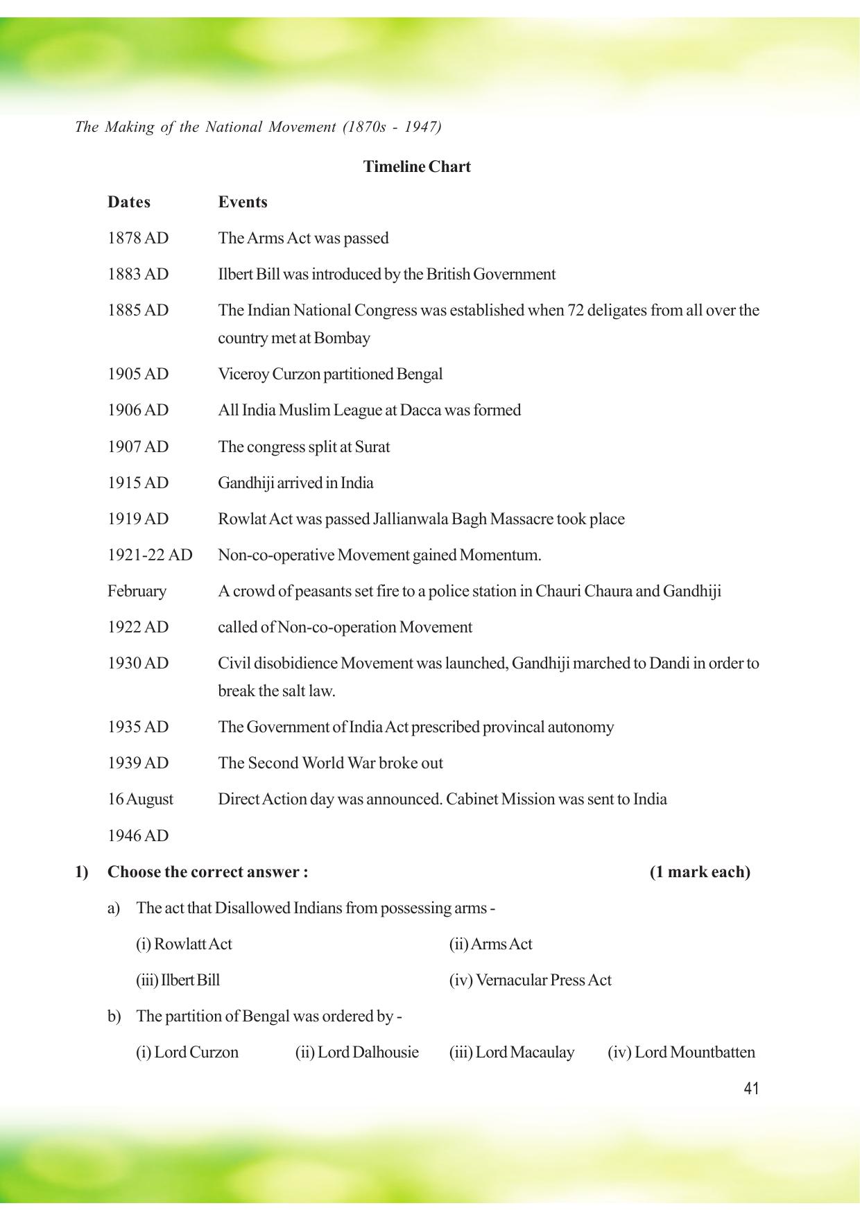Tripura Board Class 8 Social Science English Version Workbooks - Page 41