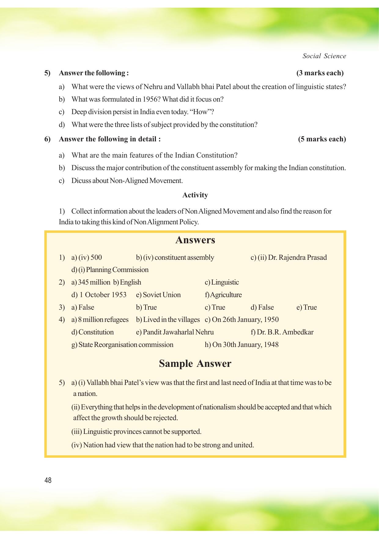 Tripura Board Class 8 Social Science English Version Workbooks - Page 48